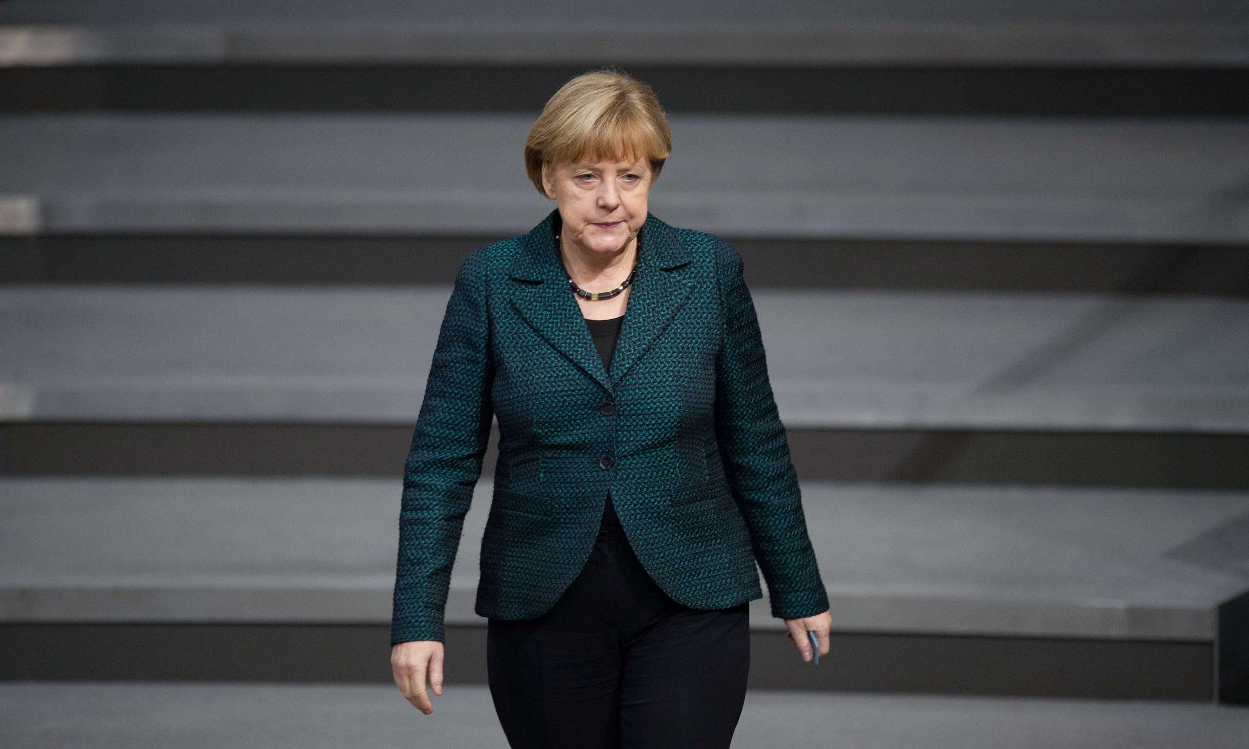 Chancellor Angela Merkel in the lower house of parliament Bundestag in Berlin, Nov. 26, 2014. (Stefanie Loos—Reuters)