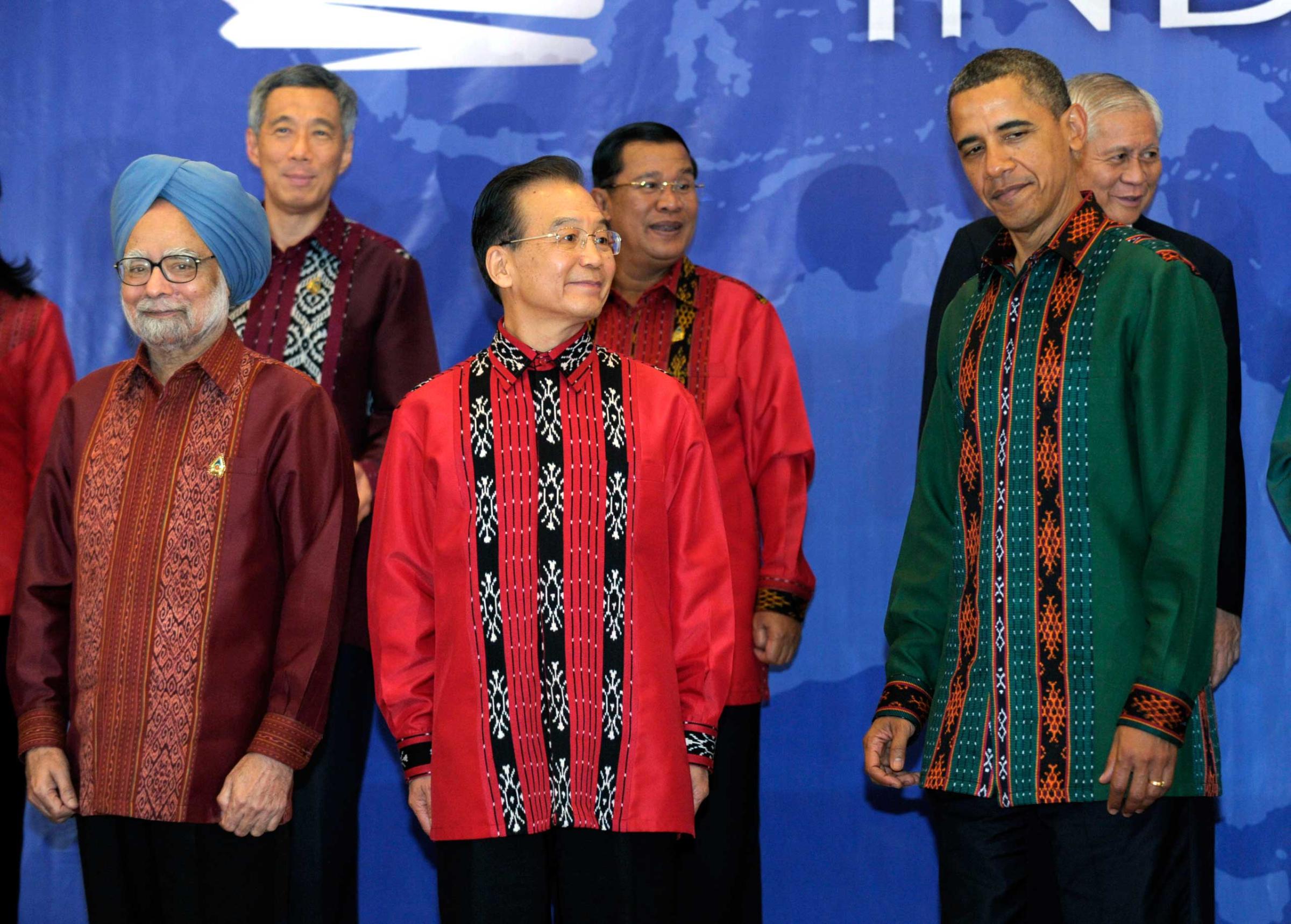 Barack Obama,  Wen Jiabaom, Manmohan Singh, Lee Hsien Loong, Benigno Aquino III