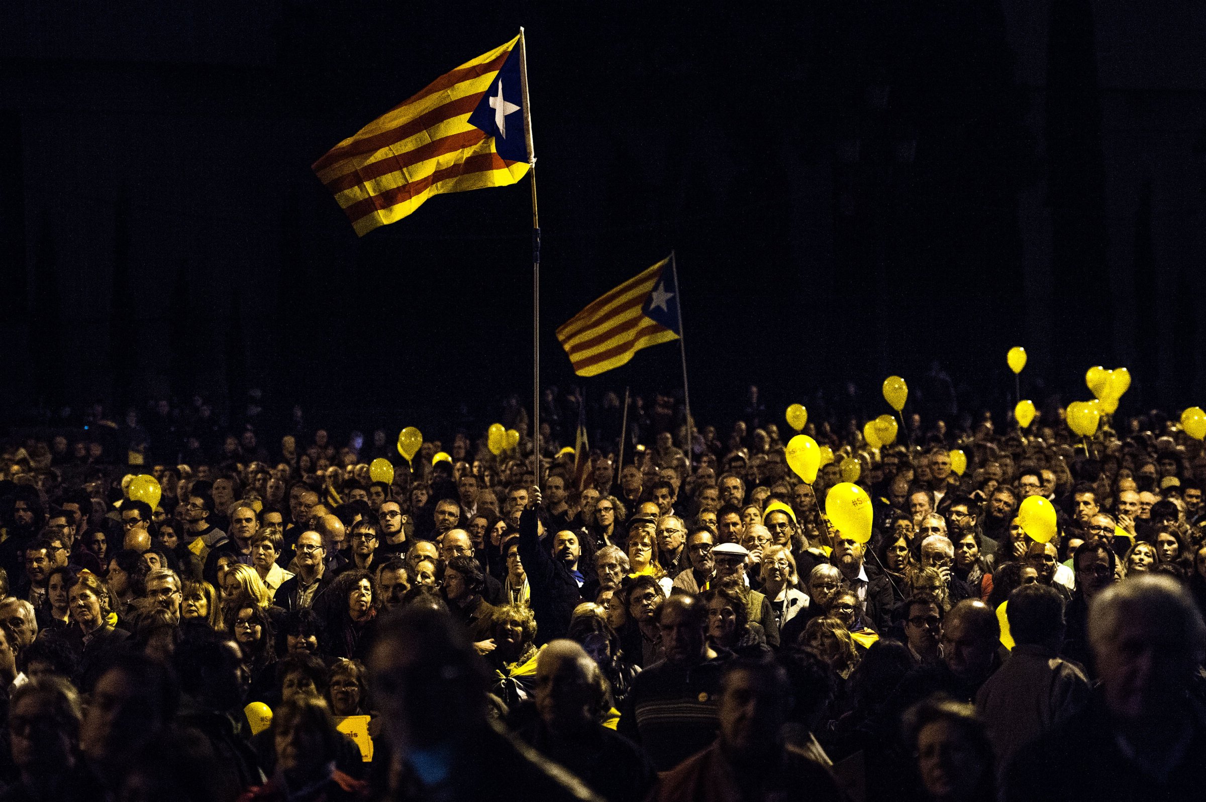 Catalonia Separatist Rally Barcelona Spain