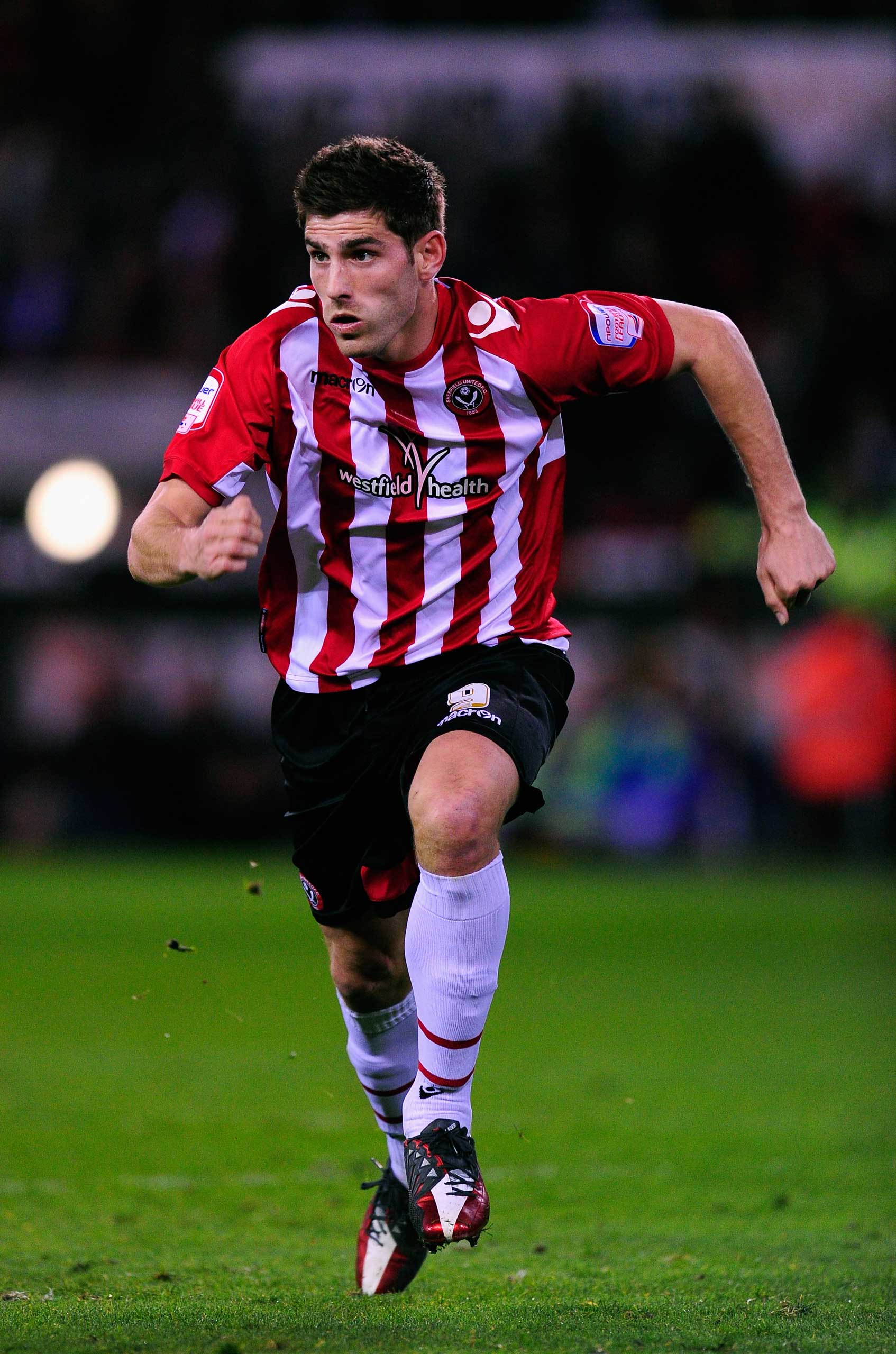 Ched Evans playing for Sheffield United in 2012.