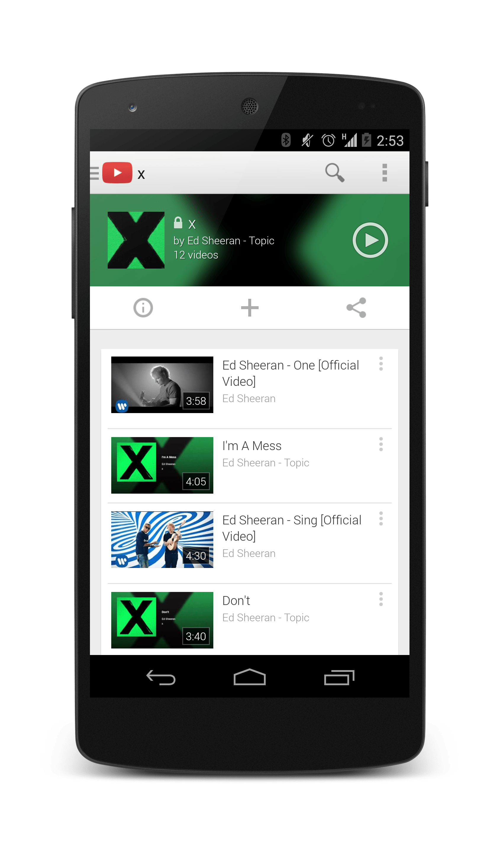 The new version of YouTube's app allows users to view full albums and artist discographies (Google)