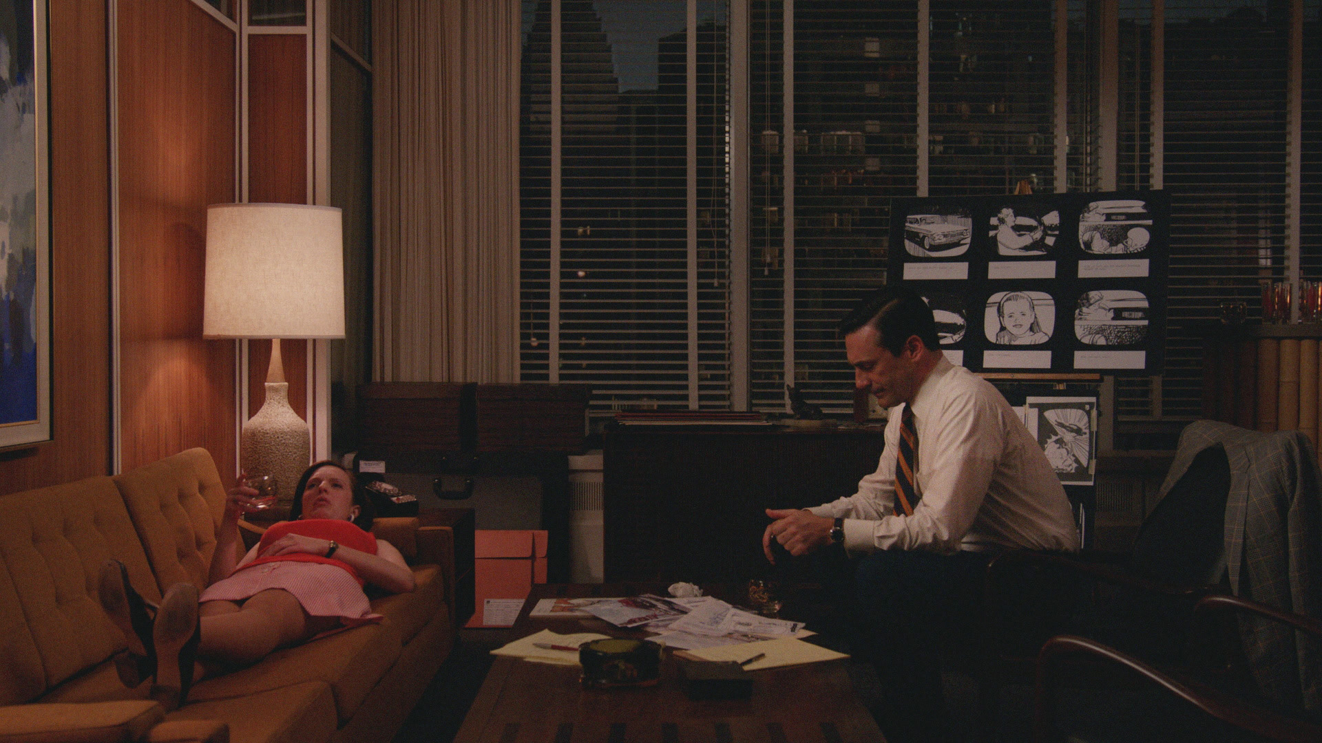 Elisabeth Moss and Jon Hamm in Mad Men's "The Strategy" (AMC)