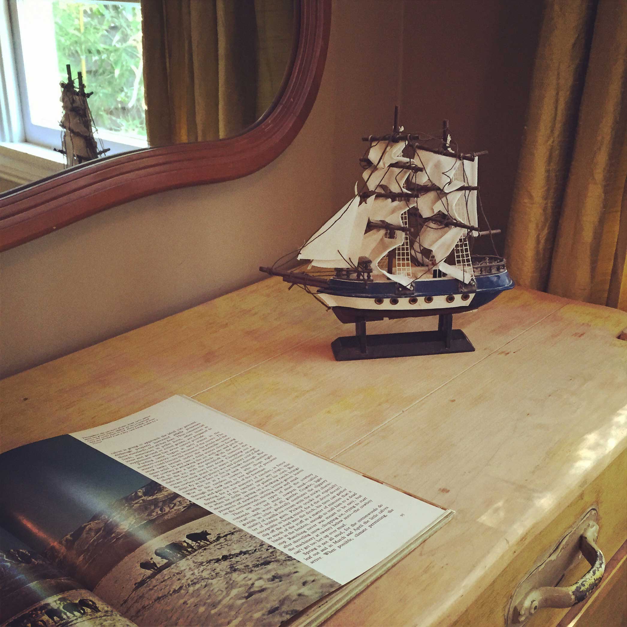 This is the SECOND boat prop in the house! Boat imagery must be very key to selling a house!
