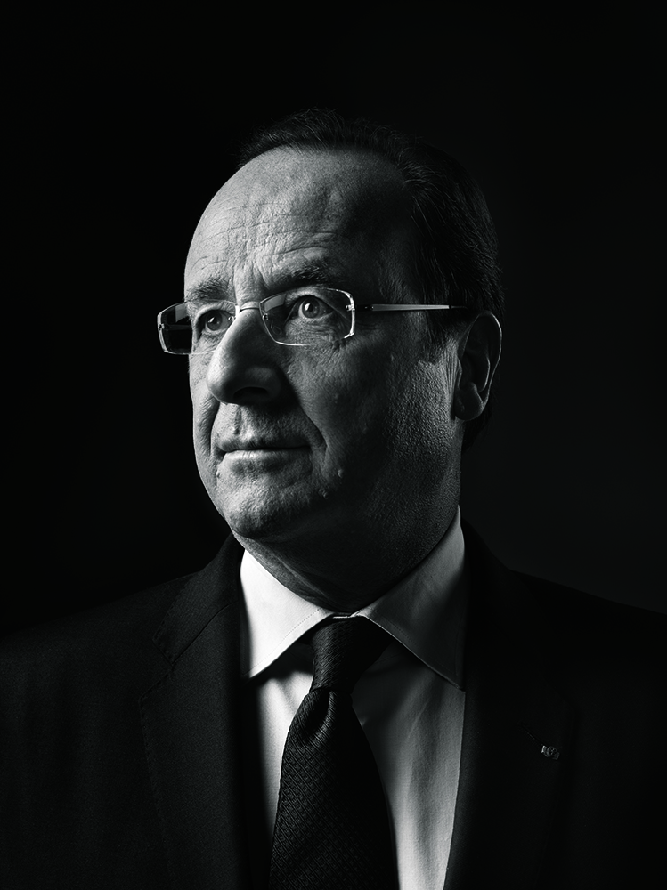 Portrait of France’s President François Hollande  at the presidential Élysée Palace in Paris, France. January 2014