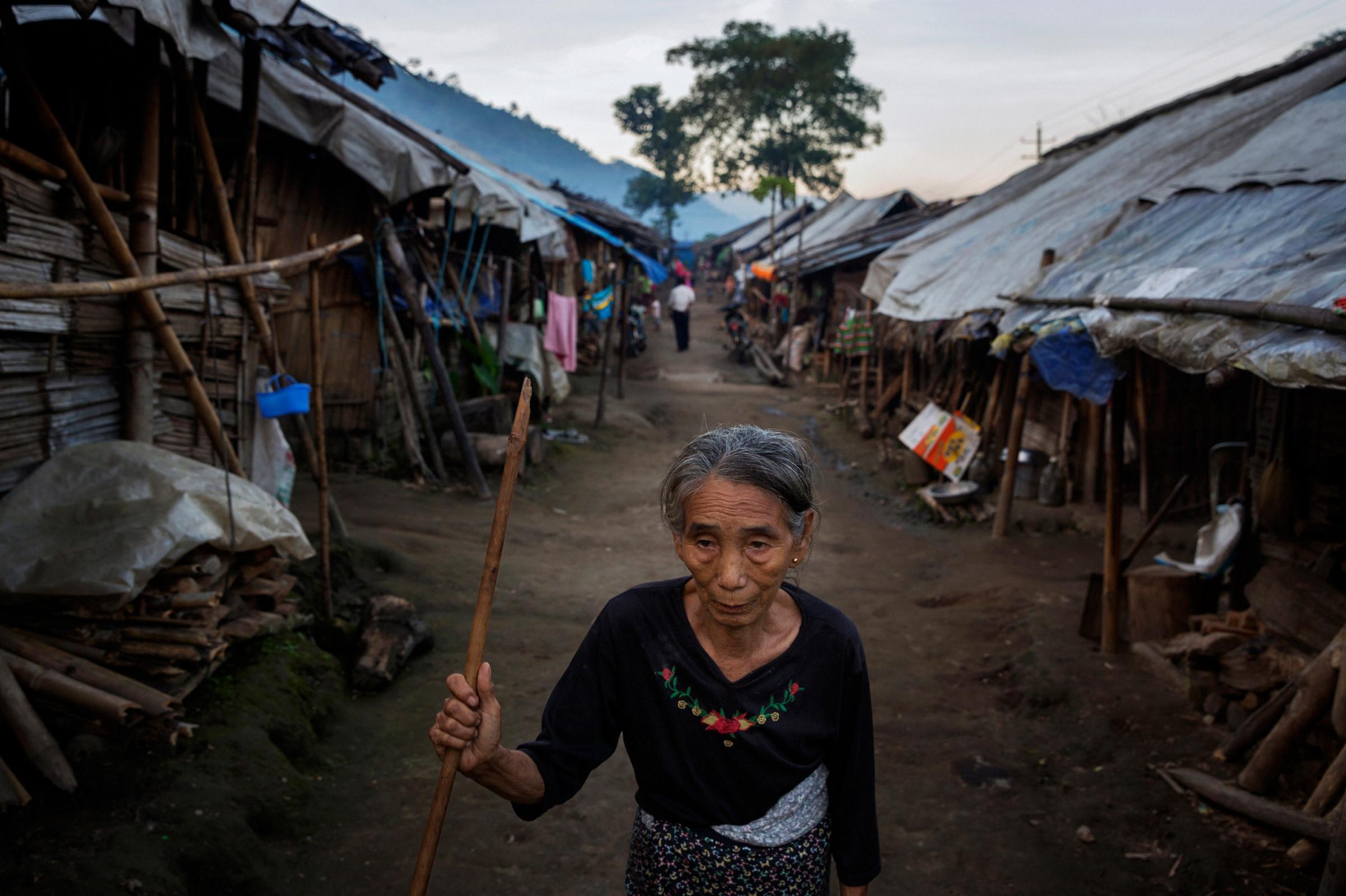 A woman at the Je Yang IDP camp in Kachin State, Nov. 9th,  2014.