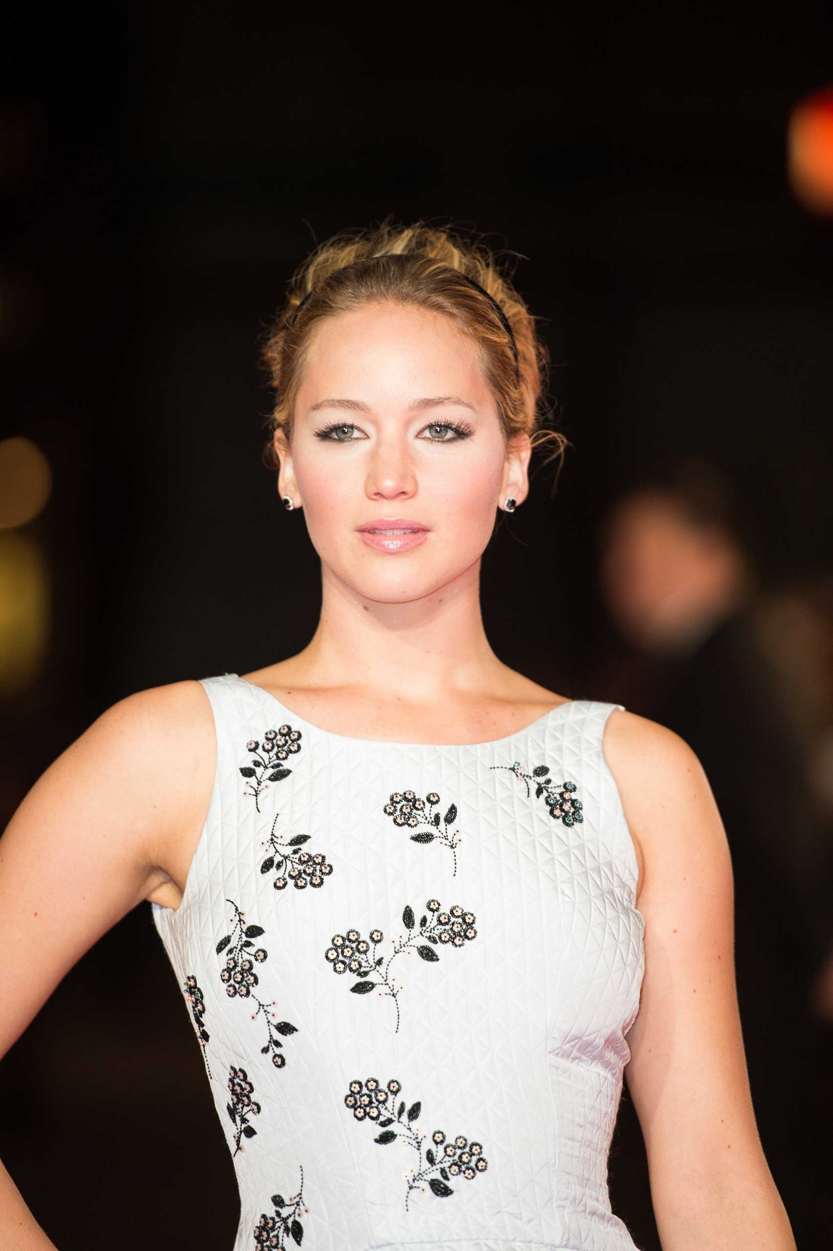 Jennifer Lawrence at the Hunger Games Premiere at Leicester Square in London on Nov. 10, 2014. (Caron Westbrook—Corbis)