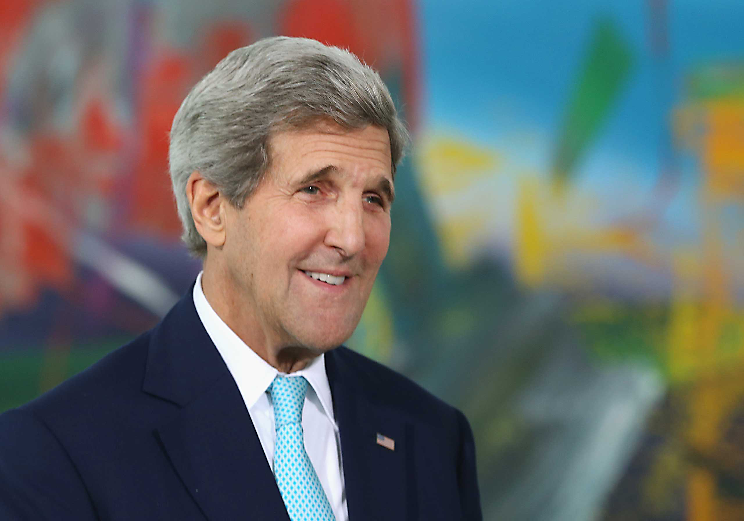U.S. Secretary of State John Kerry at the Chancellery in Berlin on Oct. 22, 2014. (Pool/Getty Images)