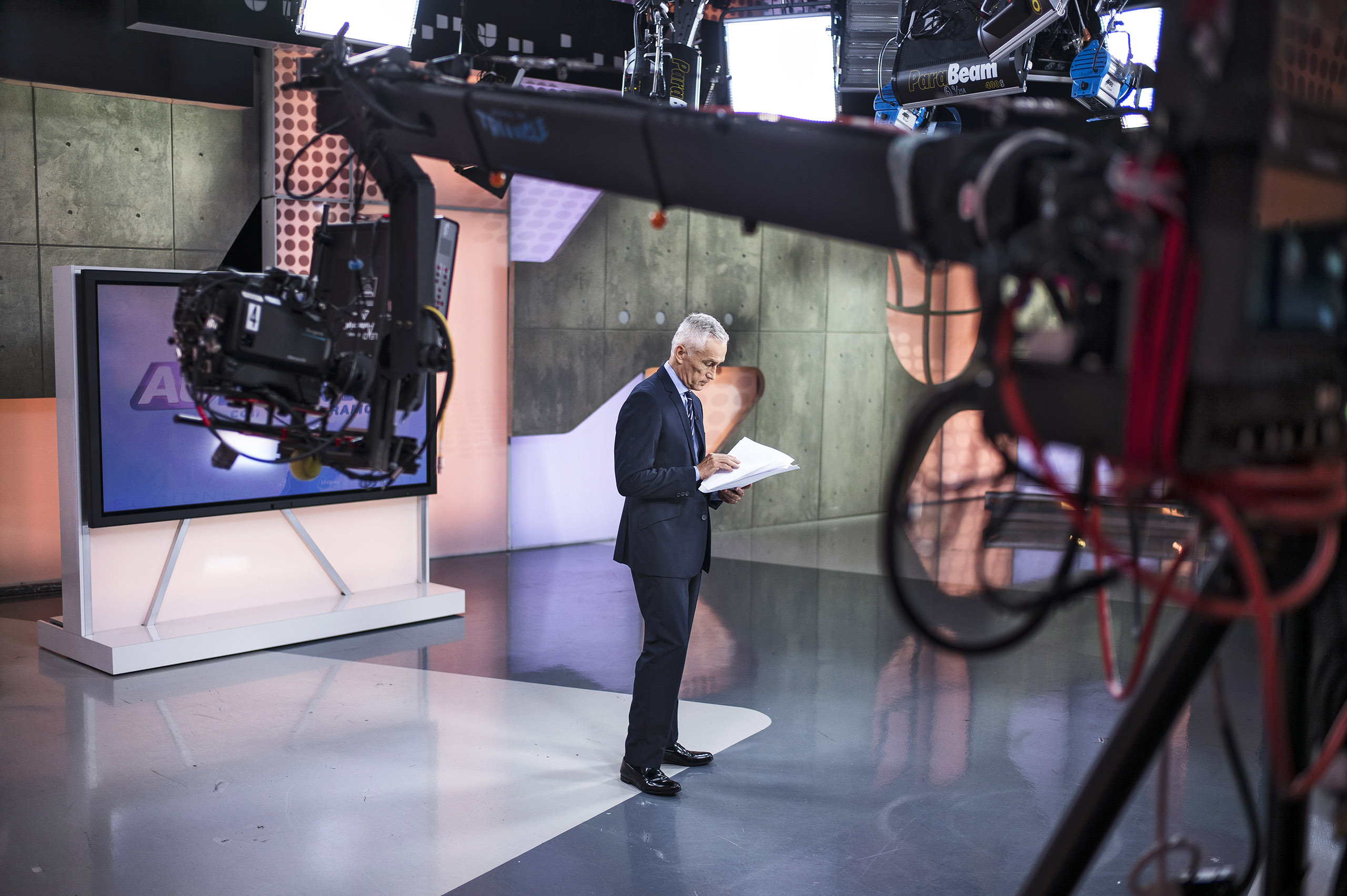 Jorge Ramos’ Sunday-morning show, Al Punto, often draws more young viewers than its English-language competitors (Photograph by Charles Ommanney for TIME)