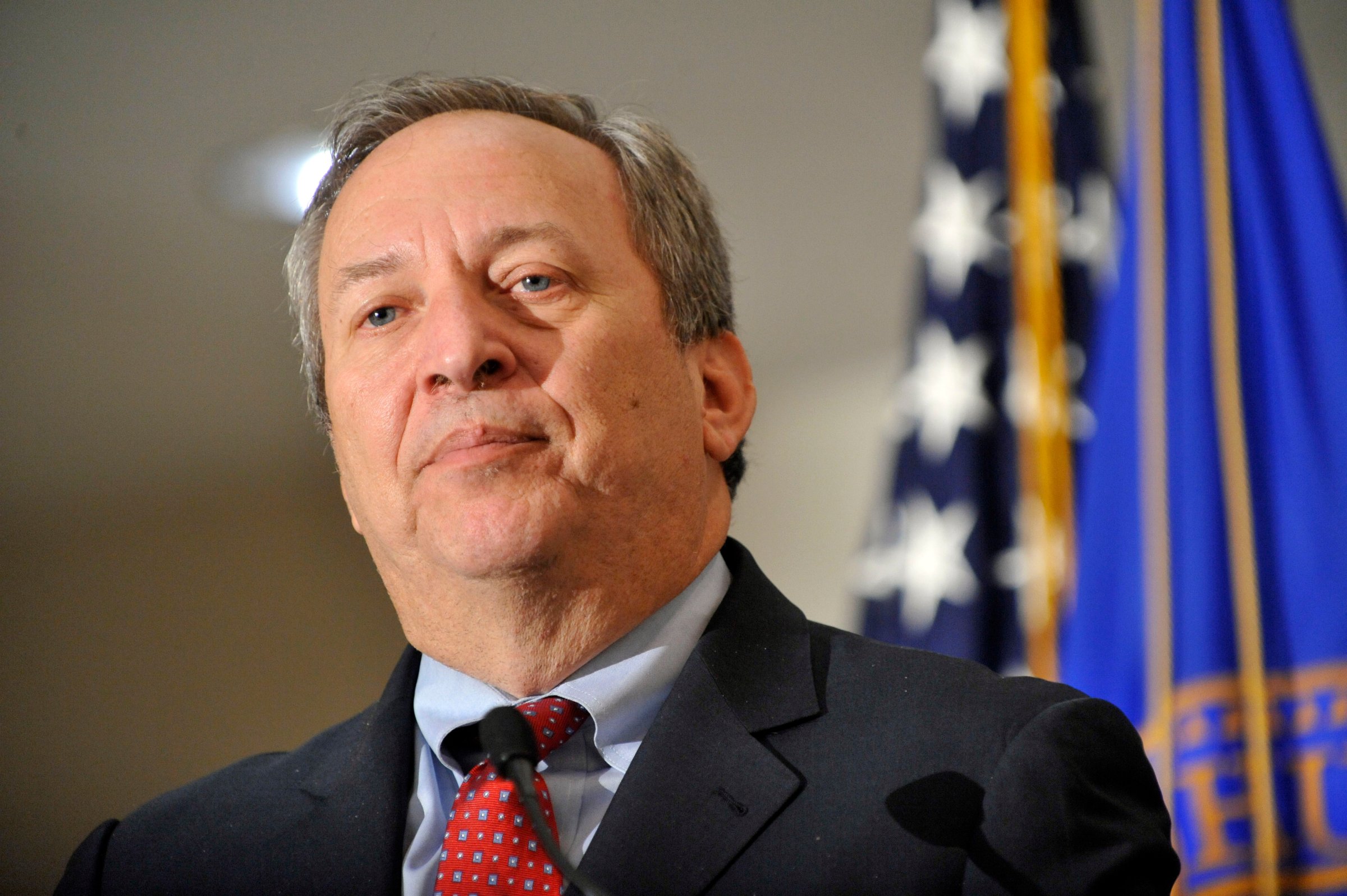 Larry Summers, an economist stepping down as down as director of President Obama's National Economic Council, speaks on increasing the use of information technology in health care in a press conference at the Department of Health and Human Services on Dec. 8, 2010.