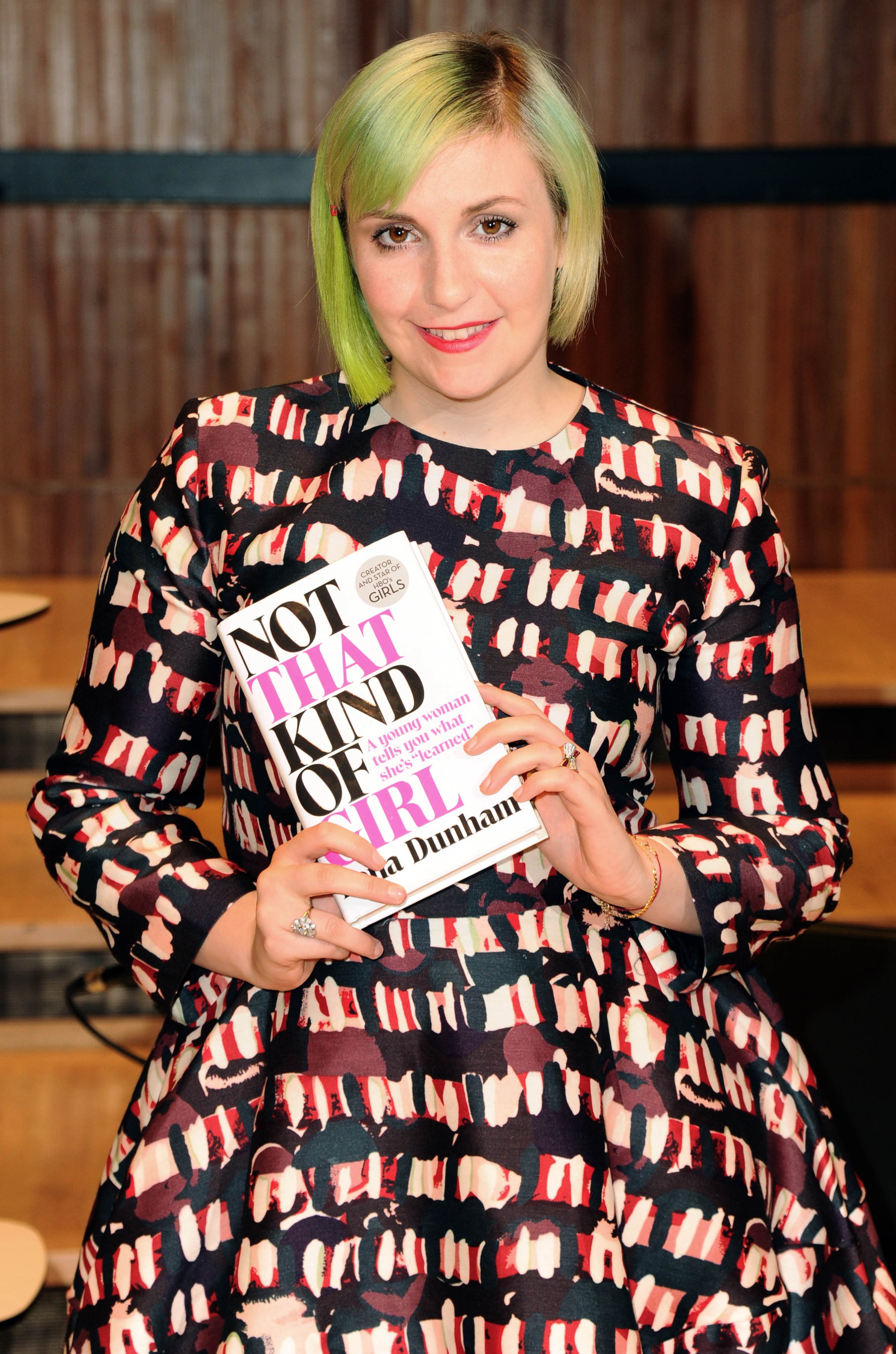 Lena Dunham at her book launch for 'Not That Kind Of Girl' on Oct. 31, 2014 in London, England.