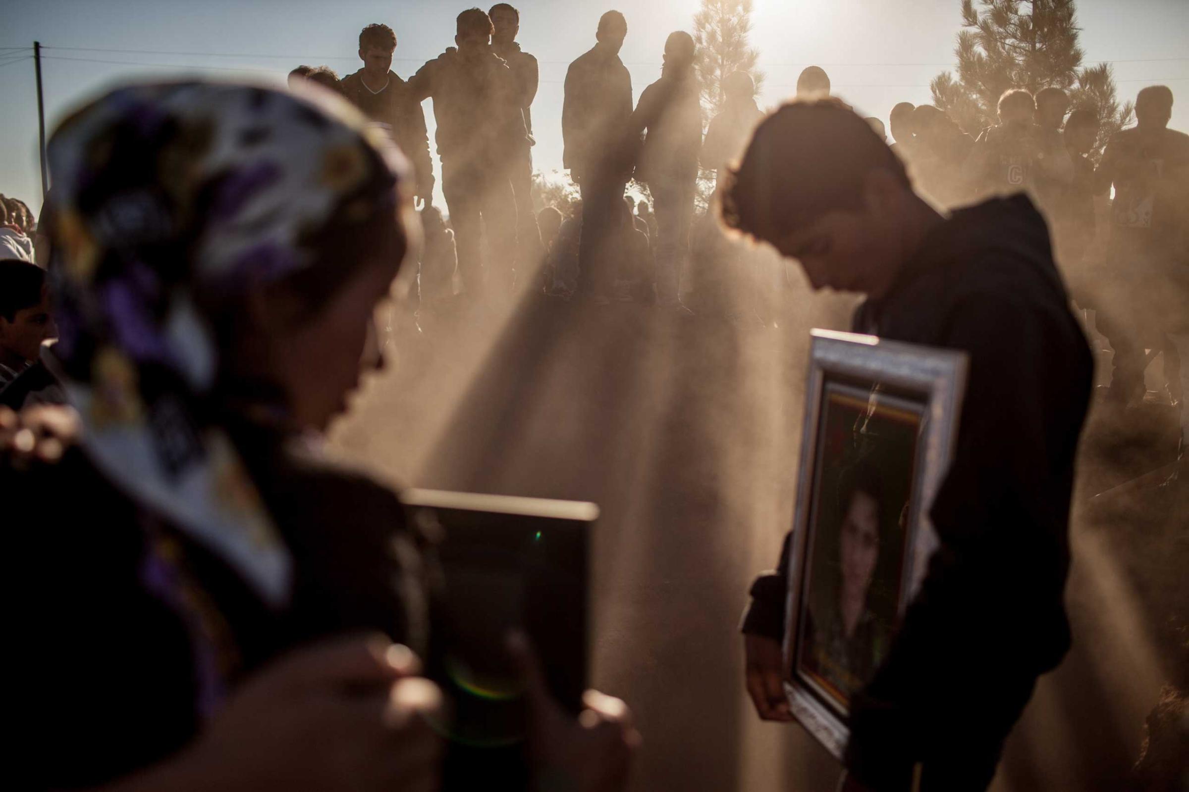 TURKEY SURUC : Kobane kurdish fighter funeral