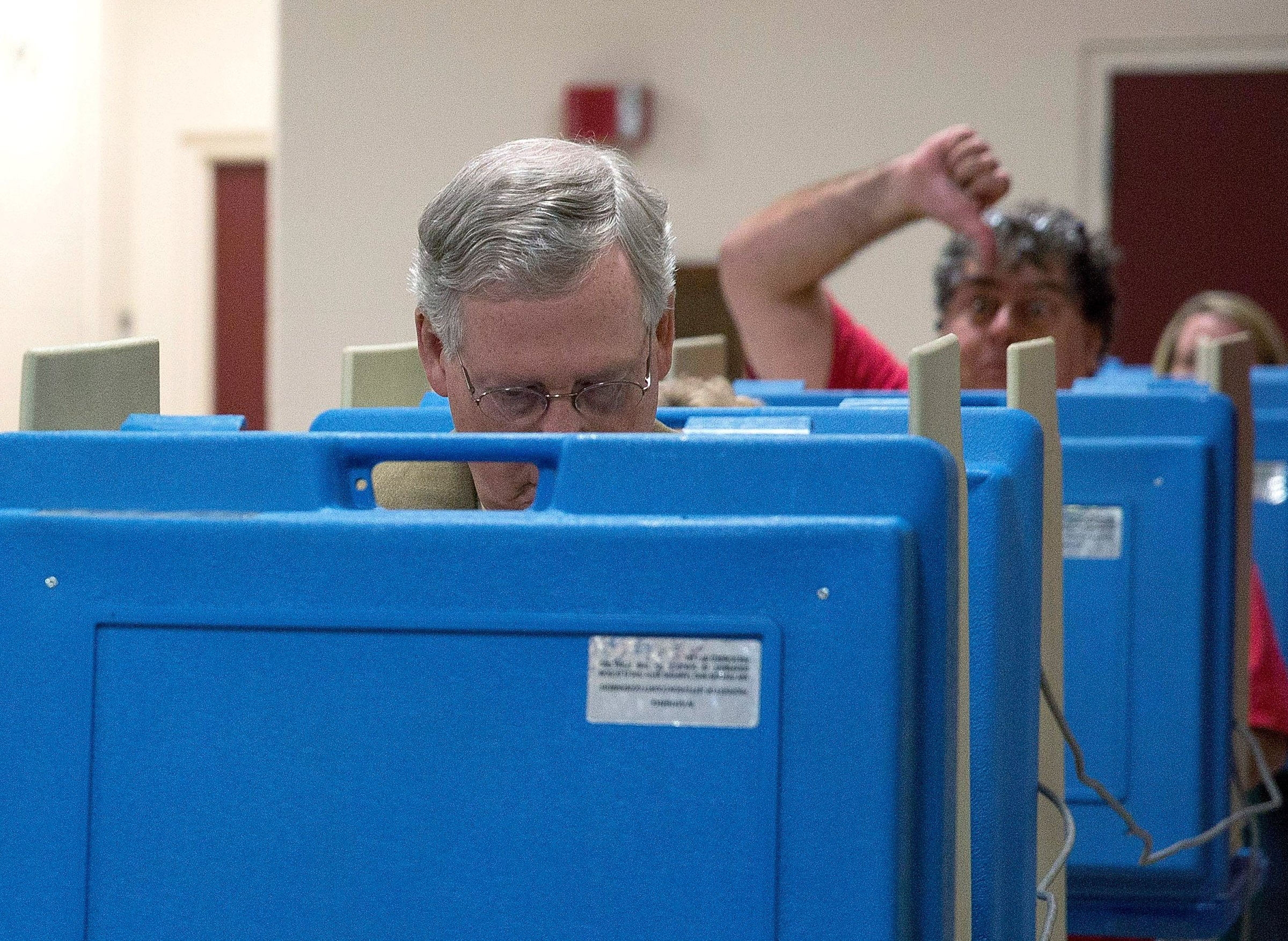 Sen. Mitch McConnell (R-KY) Casts His Vote In Midterm Elections