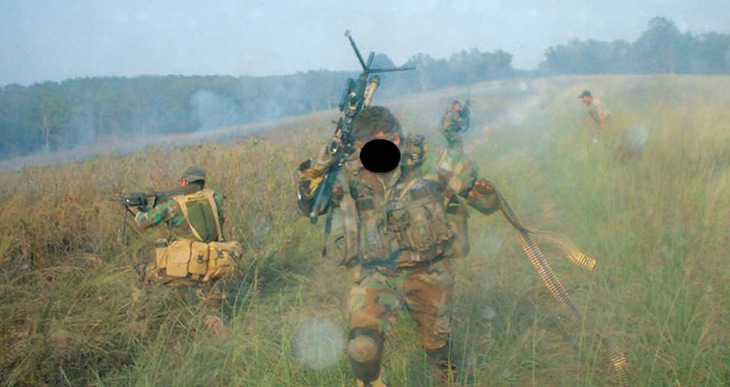 Me running and gunning during some training when I was at ST5.