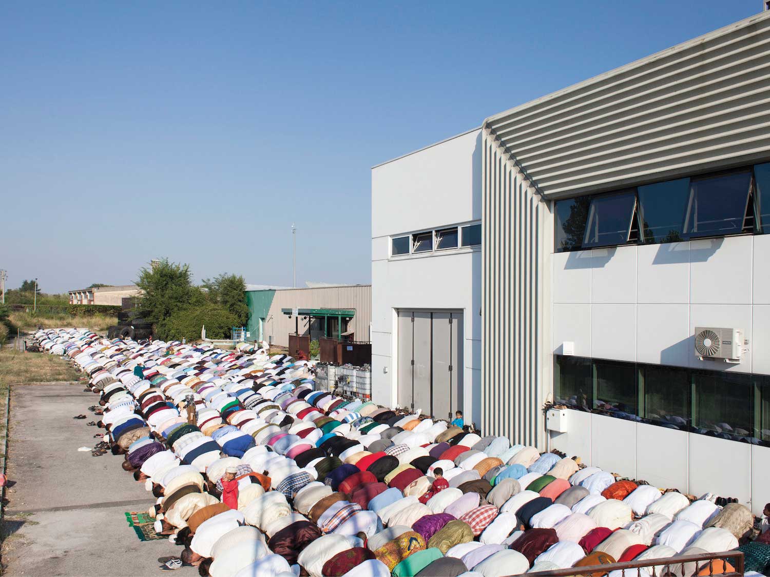 A warehouse used as a makeshift place of worship for Muslims in the Province of Treviso, Italy.