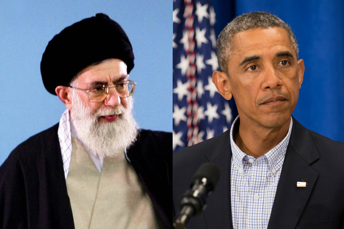 From Left: Iran's Supreme Leader Ayatollah Ali Khamenei and President Barack Obama