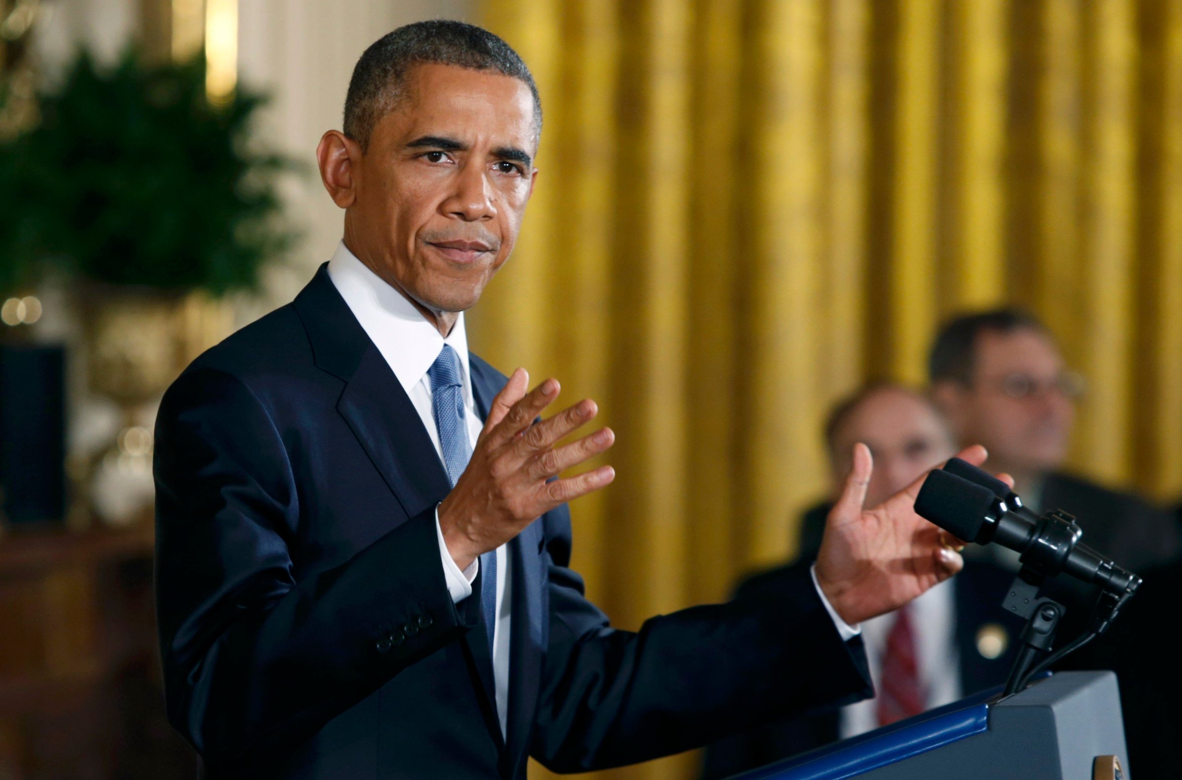 US President Obama holds press conference at White House after mid term elections