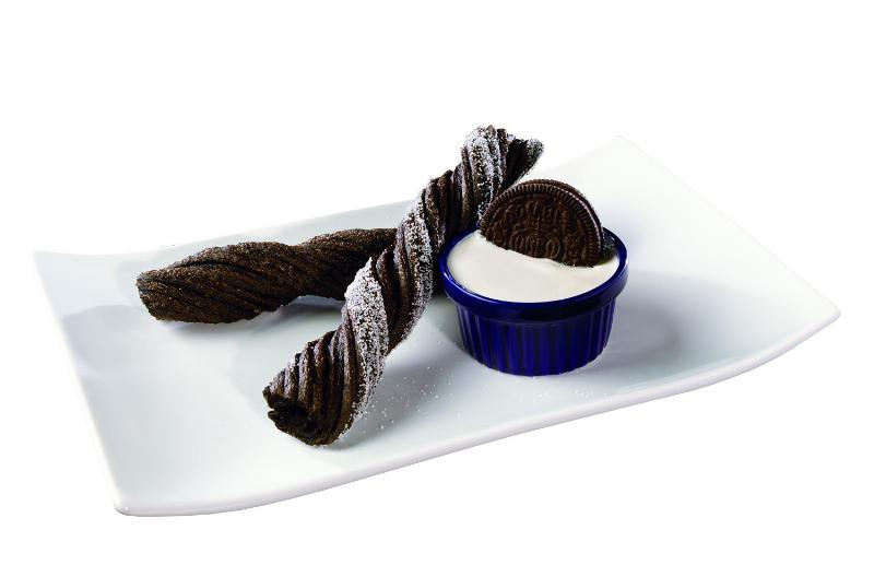 Oreo Churros with Oreo cookie creme dip (J&amp;J Snack Foods Corp.)