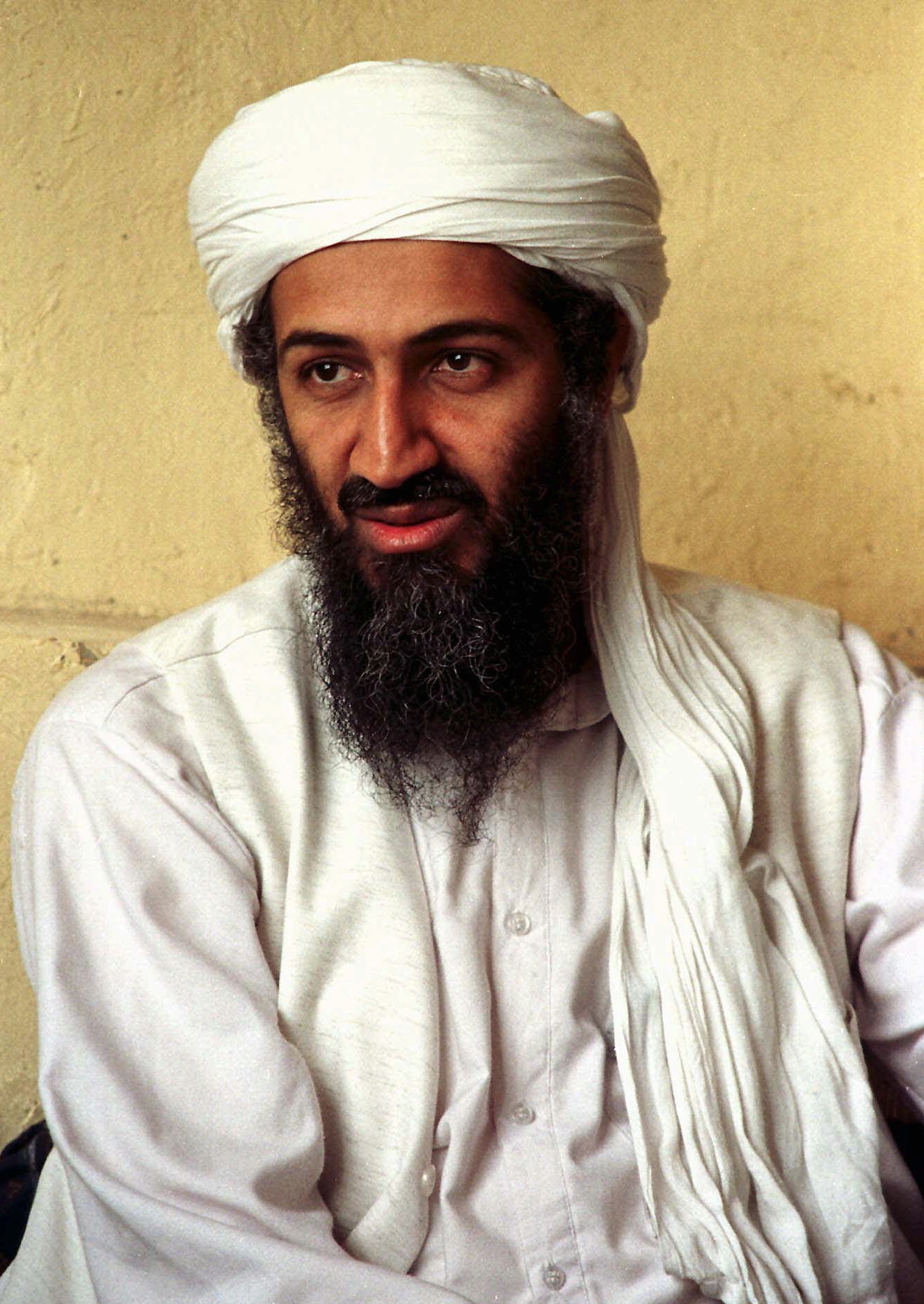 Al Qaida leader Osama bin Laden in Afghanistan in April 1998.