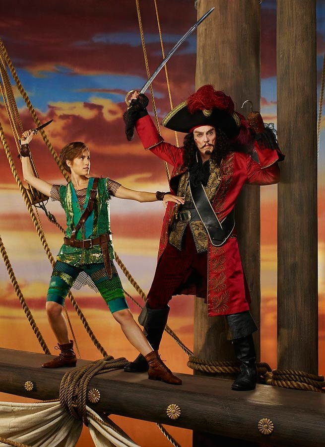 Allison Williams as Peter Pan and Christopher Walken as Captain Hook in <i>Peter Pan Live!</i> (Nino Munoz—NBC)
