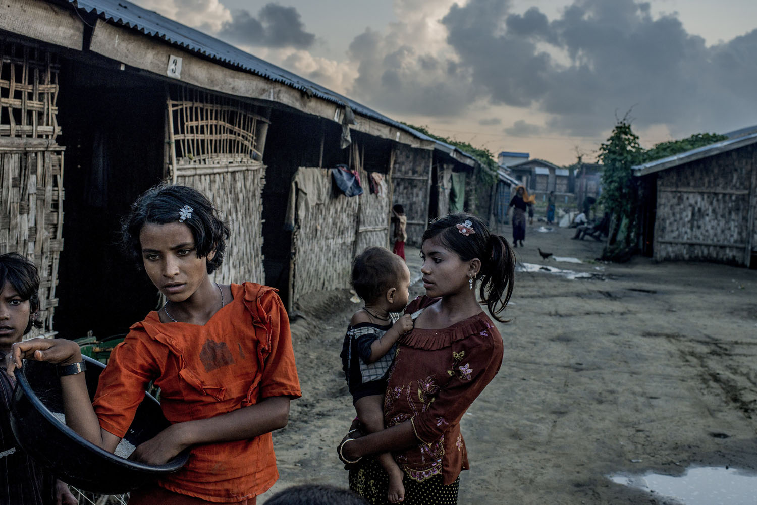 A camp full of Rohingya refugees on the edge of Sittwe, Myanmar.