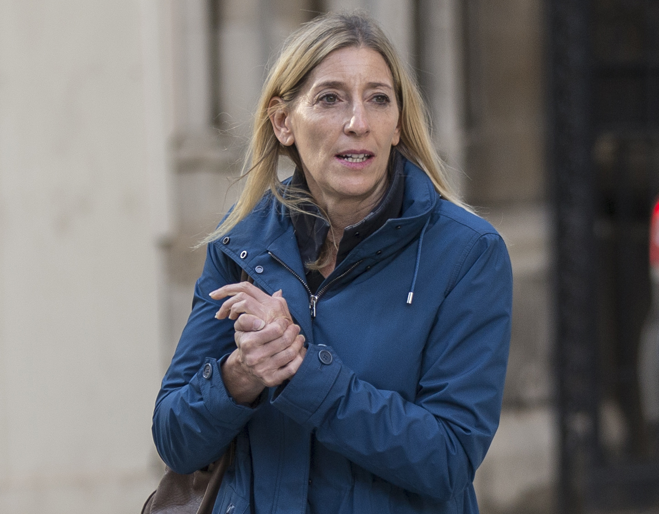 Jamie Cooper-Hohn, wife of top hedge fund boss Chris Hohn, leaves the High Court after a divorce hearing, in central London
