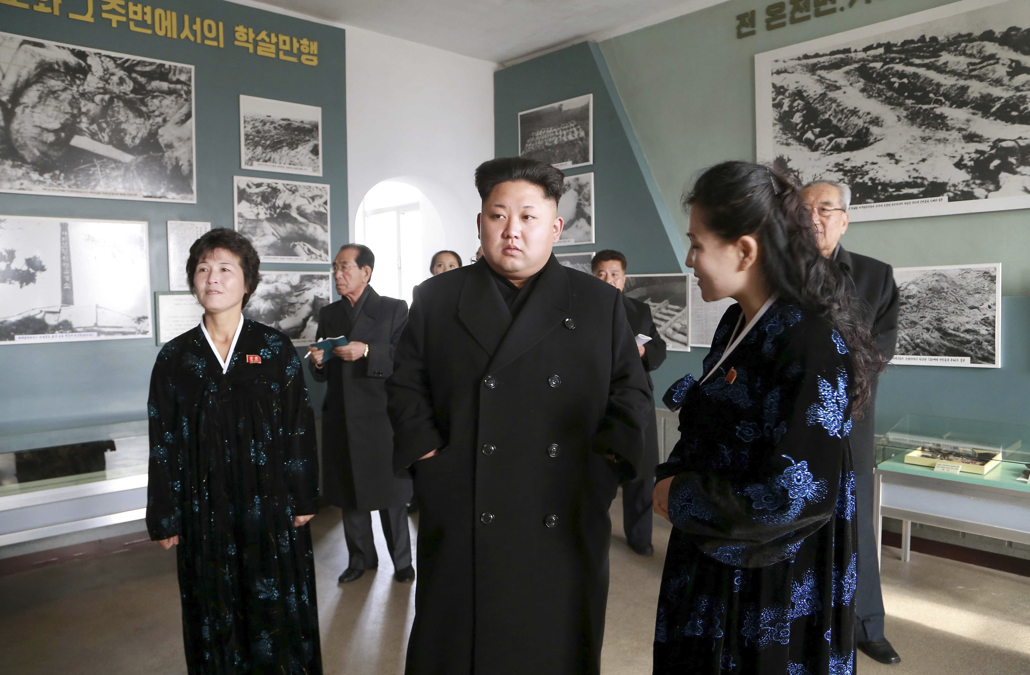 North Korean leader Kim Jong Un gives field guidance to the Sinchon Museum