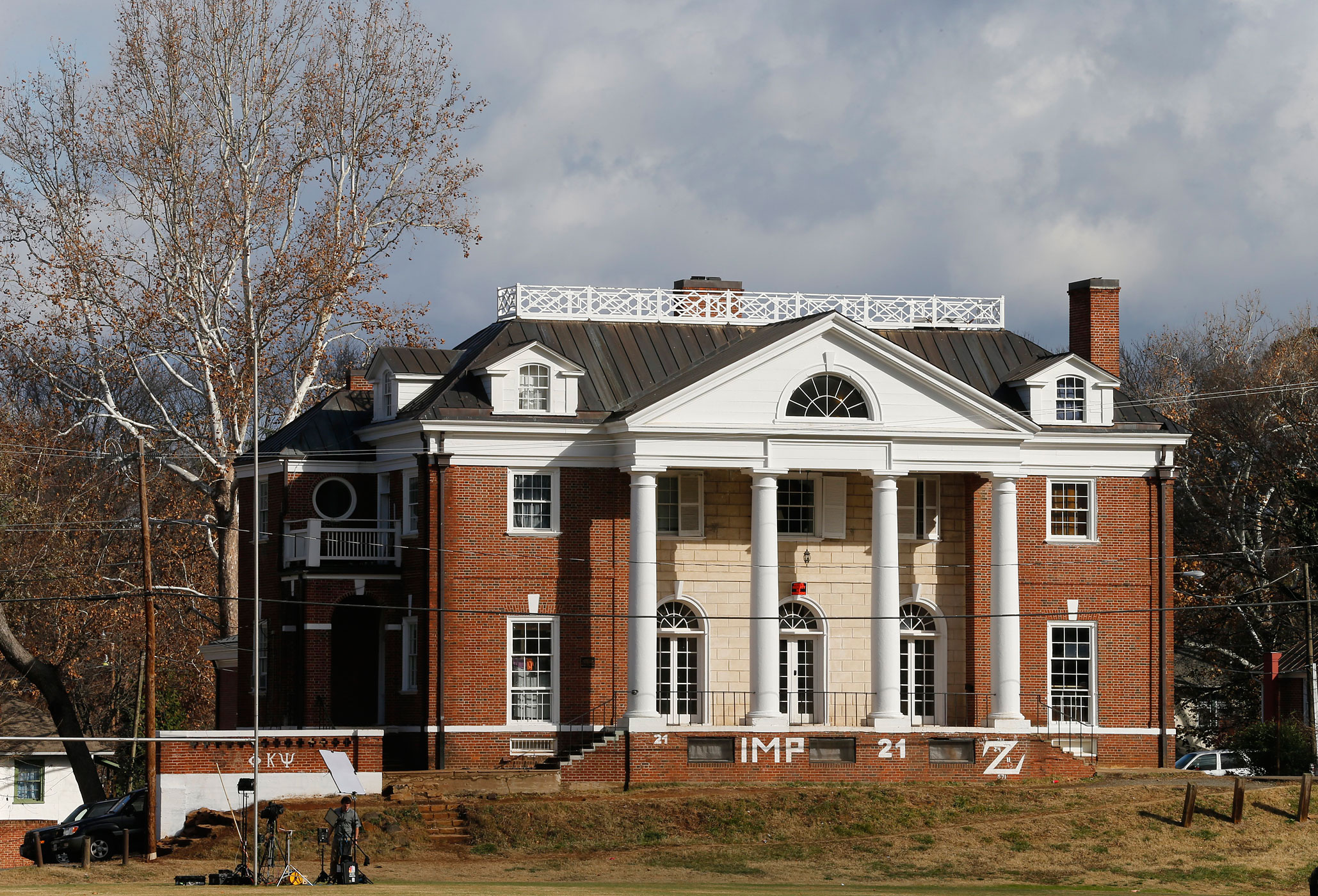 The Phi Kappa Psi fraternity house at the University of Virginia in Charlottesville, Va., on Nov. 24, 2014. (Steve Helber—AP)
