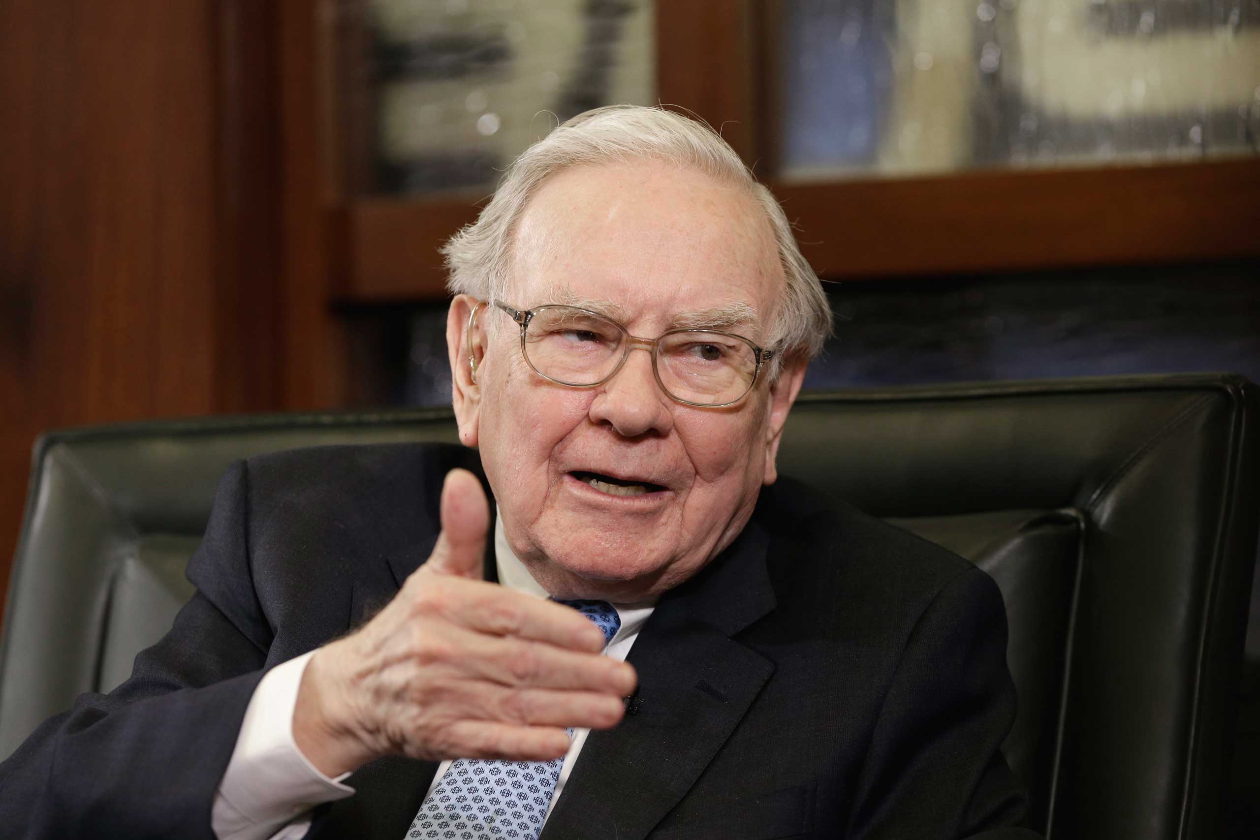 Berkshire Hathaway Chairman and CEO Warren Buffett during an interview in Omaha, Neb. May 2014. (Nati Harnik—AP)