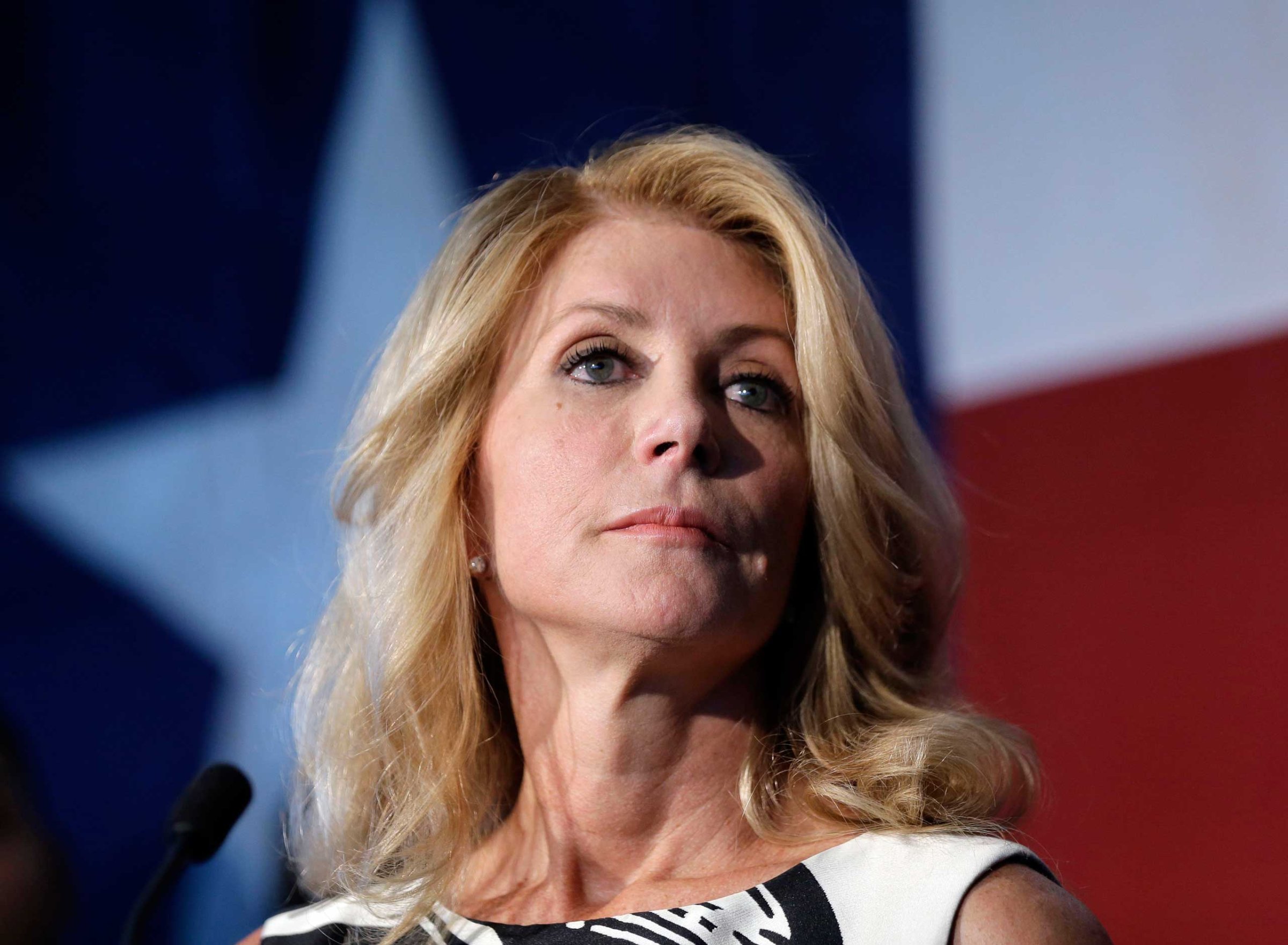 Texas Democratic gubernatorial candidate Wendy Davis presents her new education policy during a stop at Palo Alto College in San Antonio on Aug. 26, 2014.