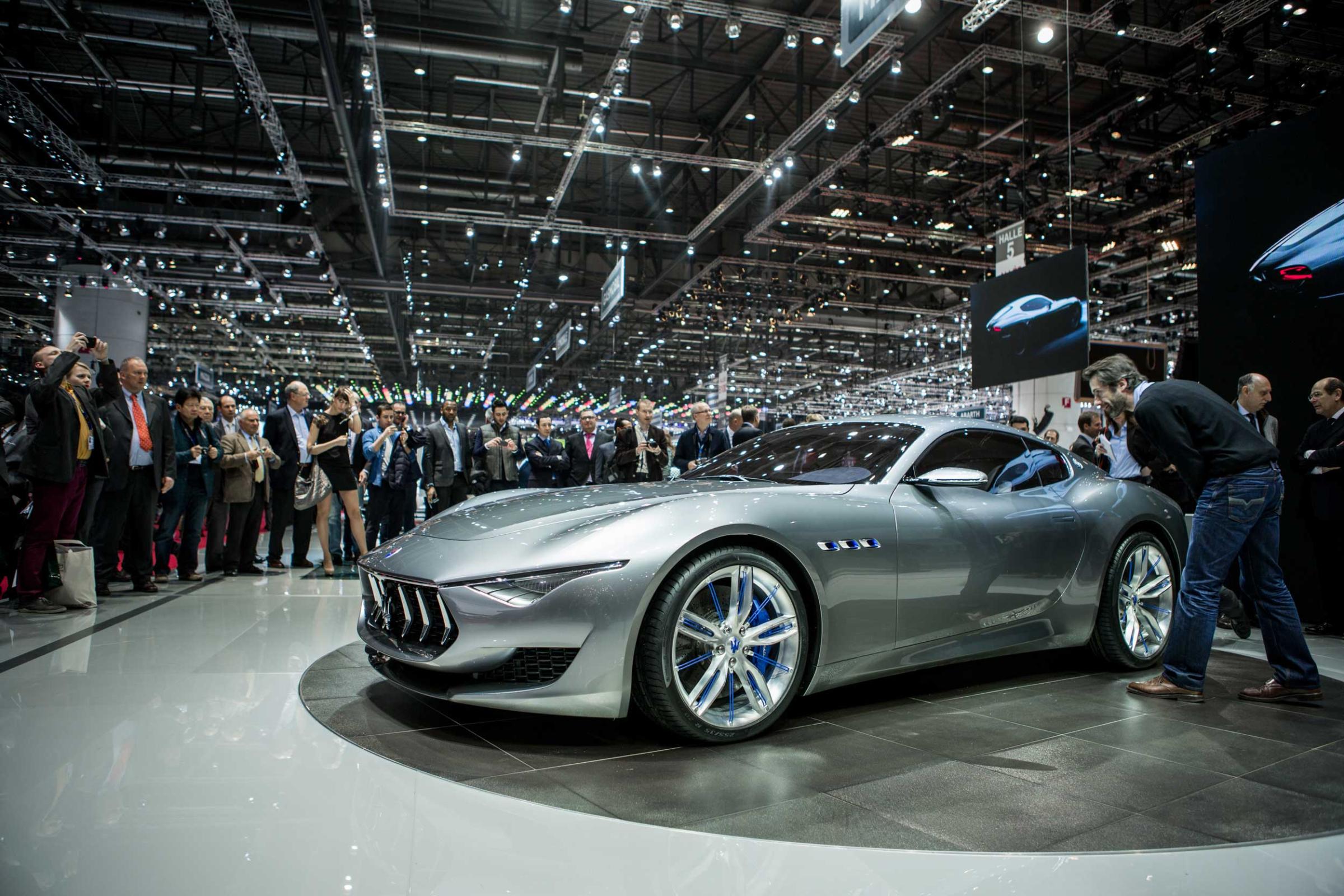 The Maserati Alfieri concept car is displayed at the group's stand of the Geneva Motor Show, on March 4, 2014.