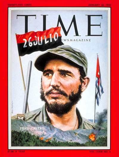 Fidel Castro on the Jan. 26, 1959, cover of TIME (Cover Credit: BORIS CHALIAPIN)