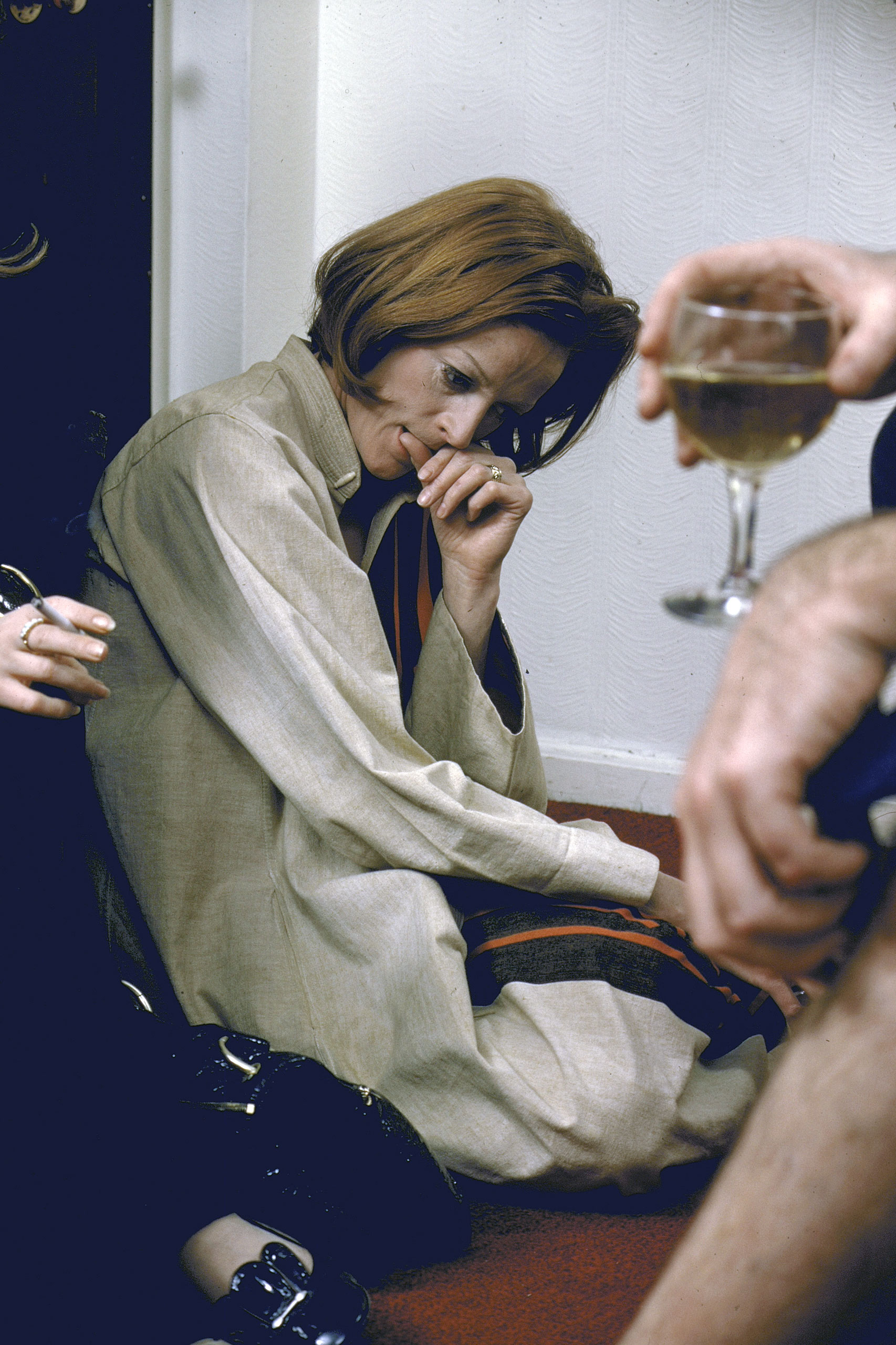 Maggie Smith in her dressing room during a break from the play Beaux' Stratagem at the Old Vic Theatre.