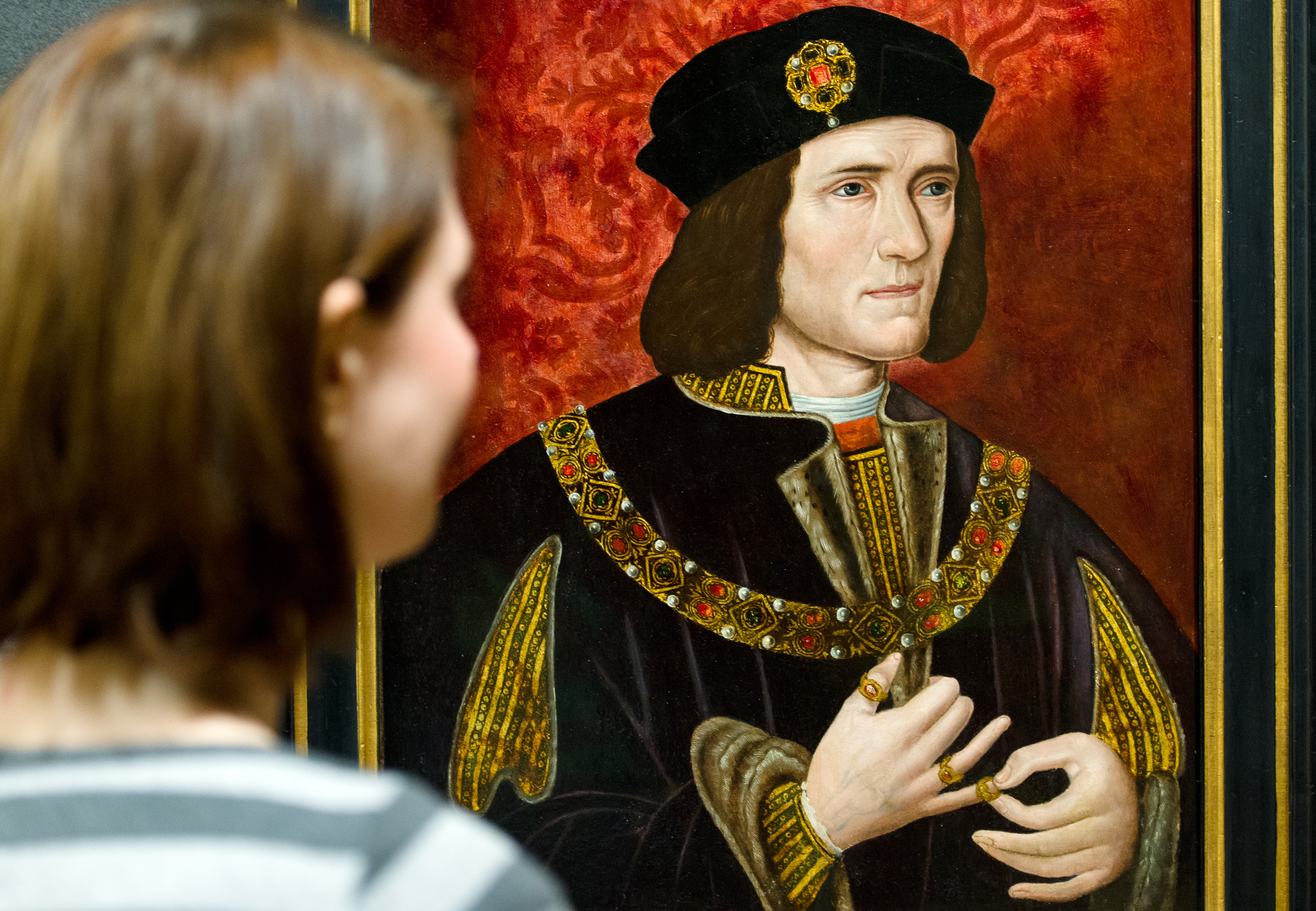 A painting of Britain's King Richard III by an unknown artist is displayed in the National Portrait Gallery in central London on January 25, 2013. (Leon Neal—AFP/Getty Images)