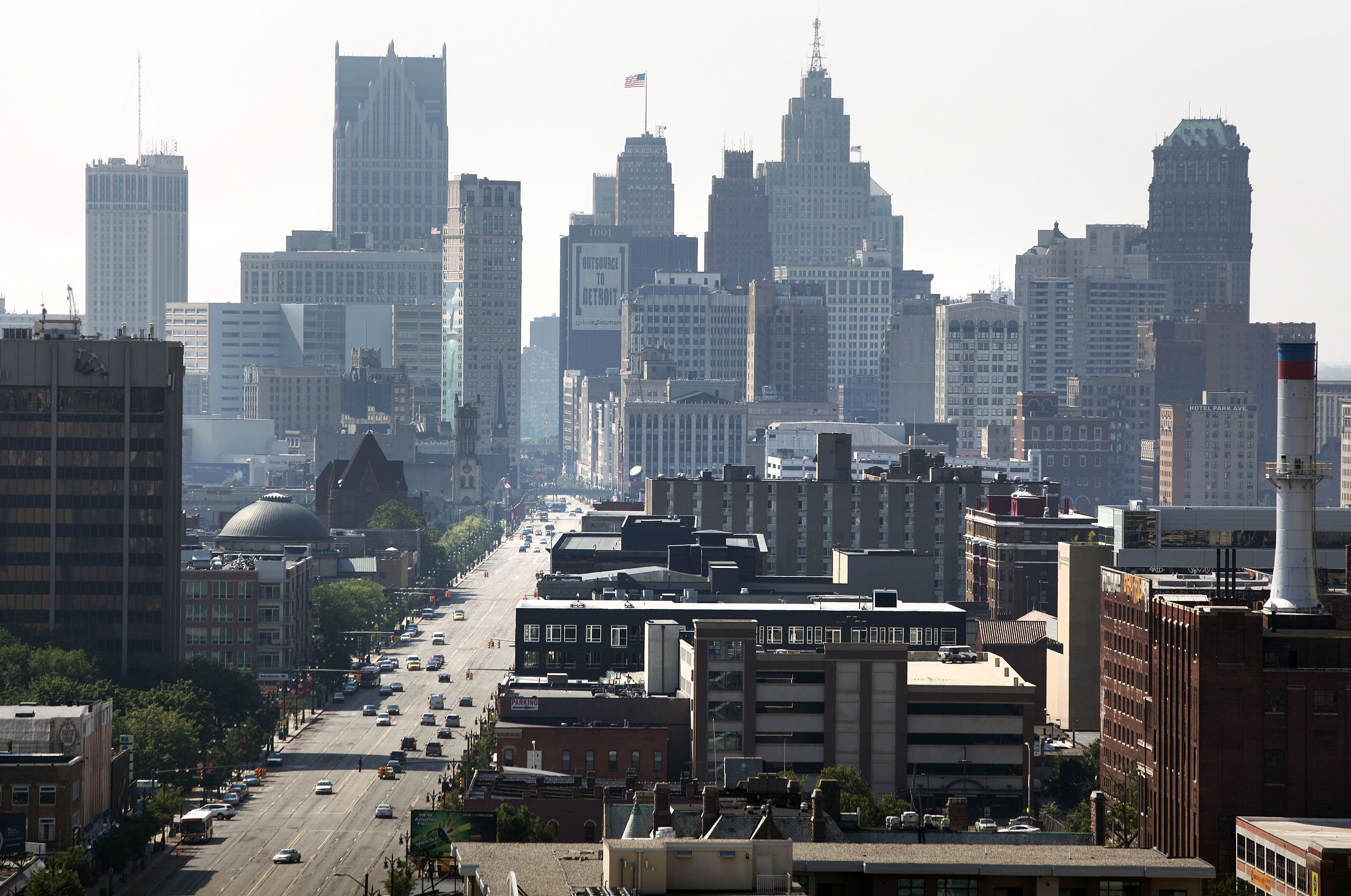 A view of Downtown Detroit on July 19, 2013. (Bill Pugliano—Getty Images)
