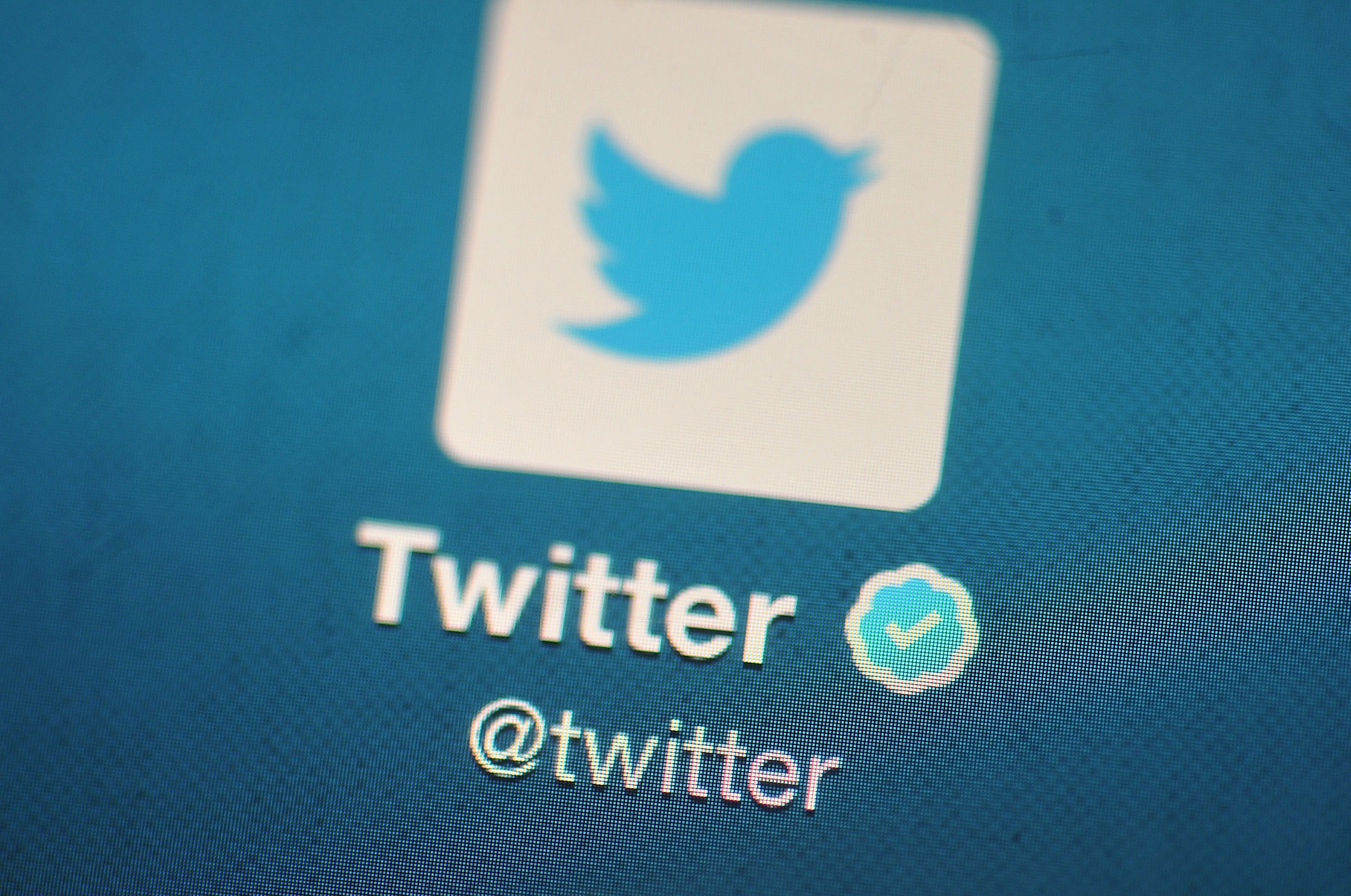 The Twitter logo is displayed on a mobile device. (Bethany Clarke—Getty Images)