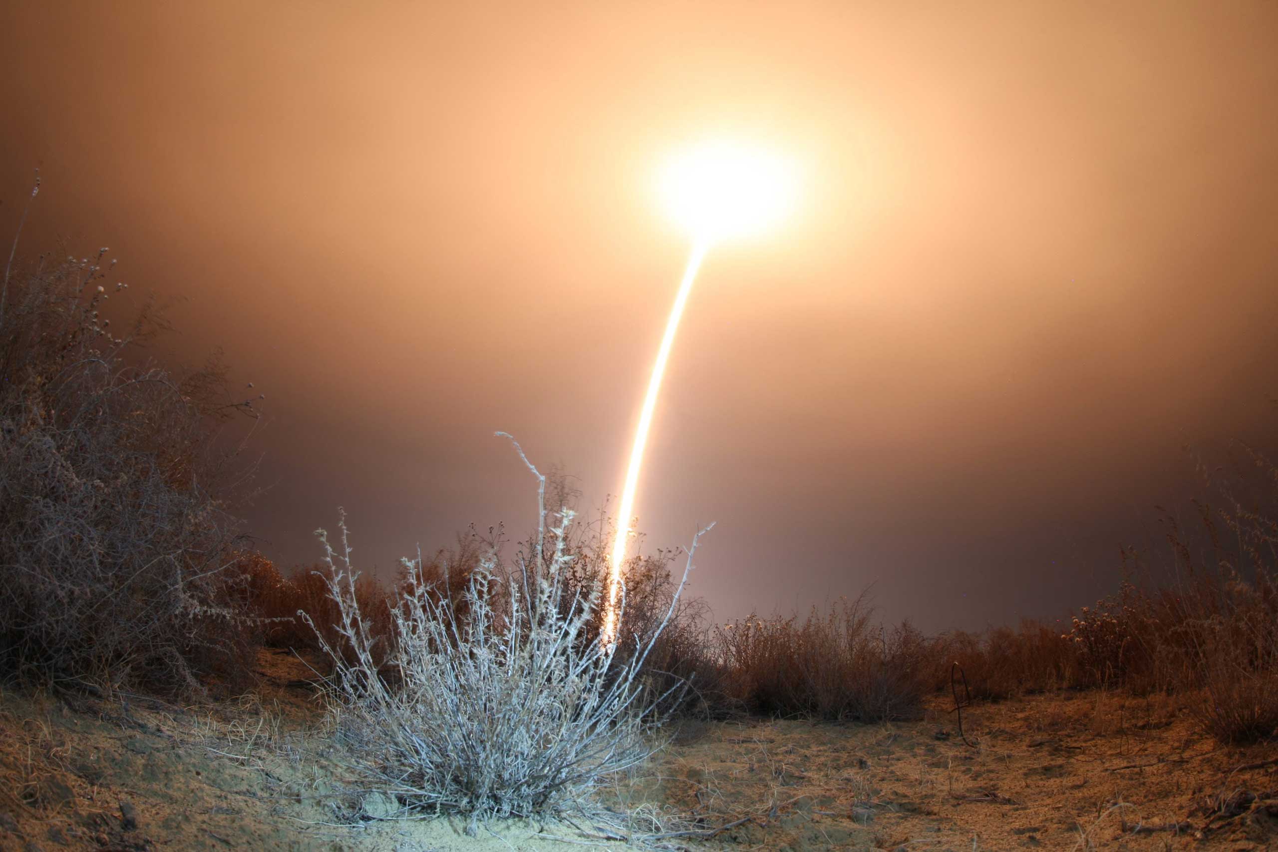 The Soyuz TMA-15 M blast off from Baikonur cosmodrome, Kazakhstan, early 24 Nov. 24, 2014, carrying members of the mission.