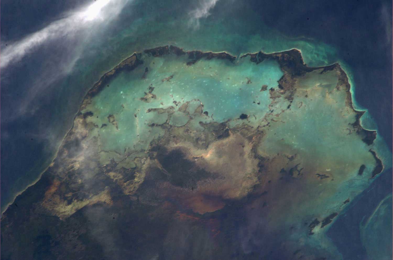 The Caribbean Sea, as seen from the international space station on Aug. 13, 2013.