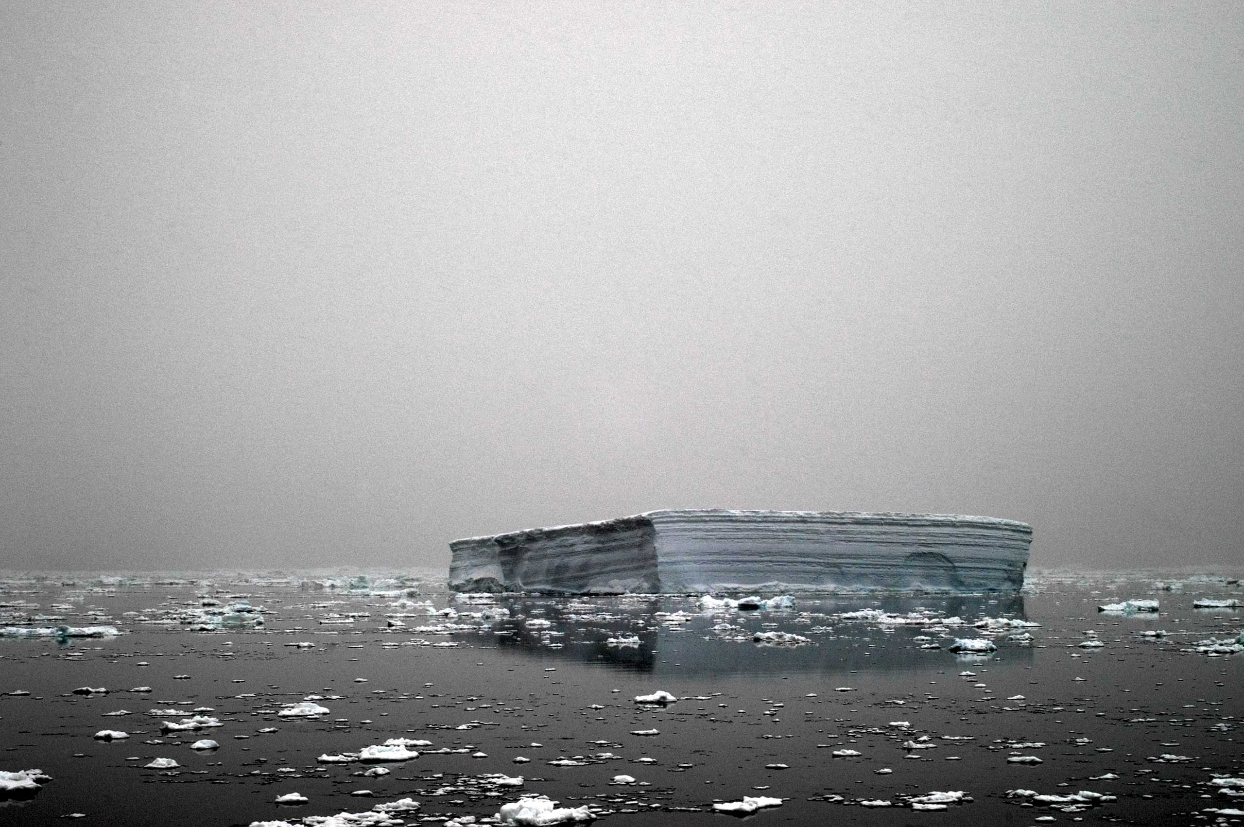 Tabular Iceberg ReflectedCape Adare, Antarctica, December 2006