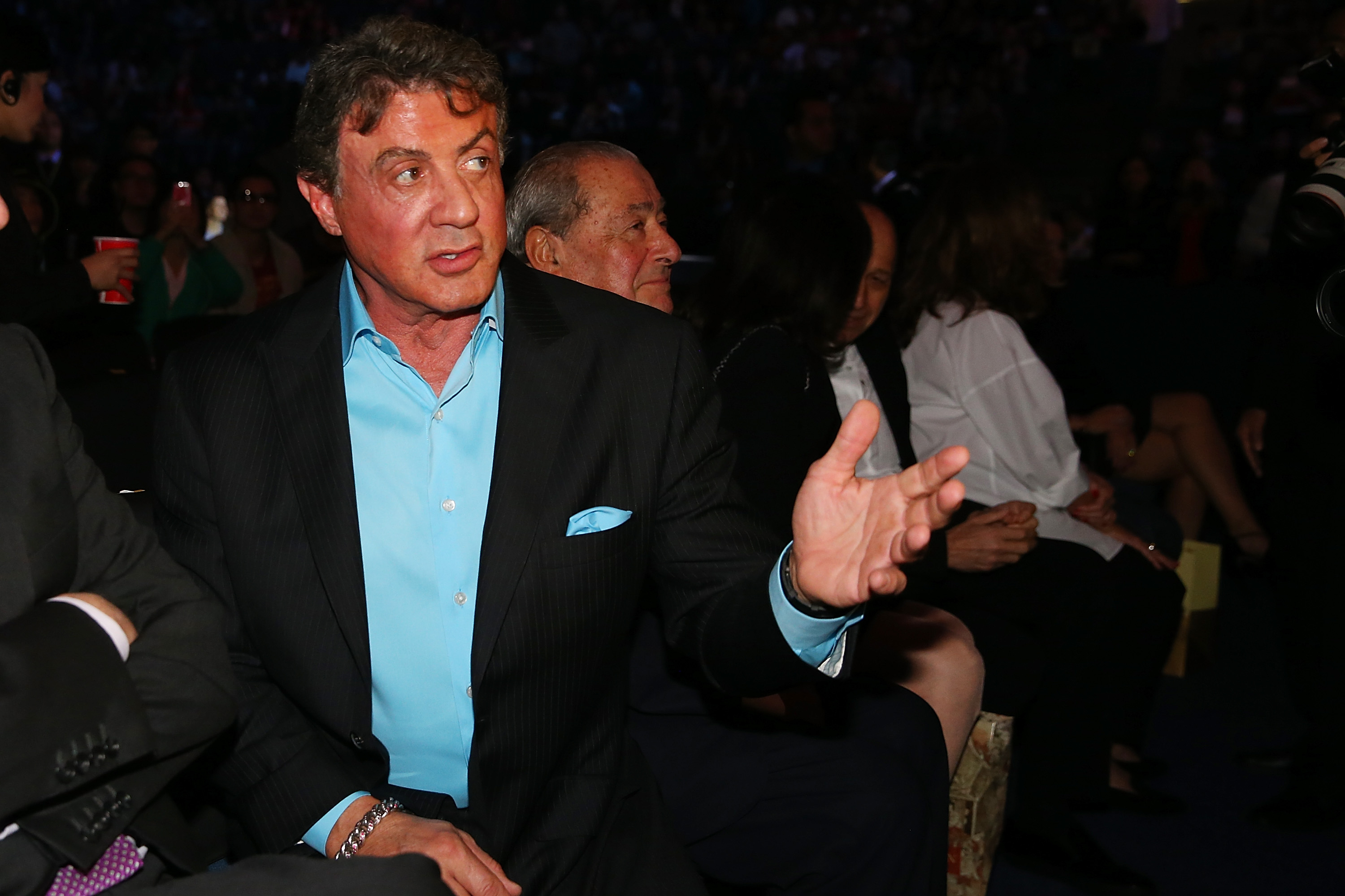Sylvester Stallone looks on during a boxing match at The Venetian on November 23, 2014 in Macau, China (Chris Hyde—Getty Images)