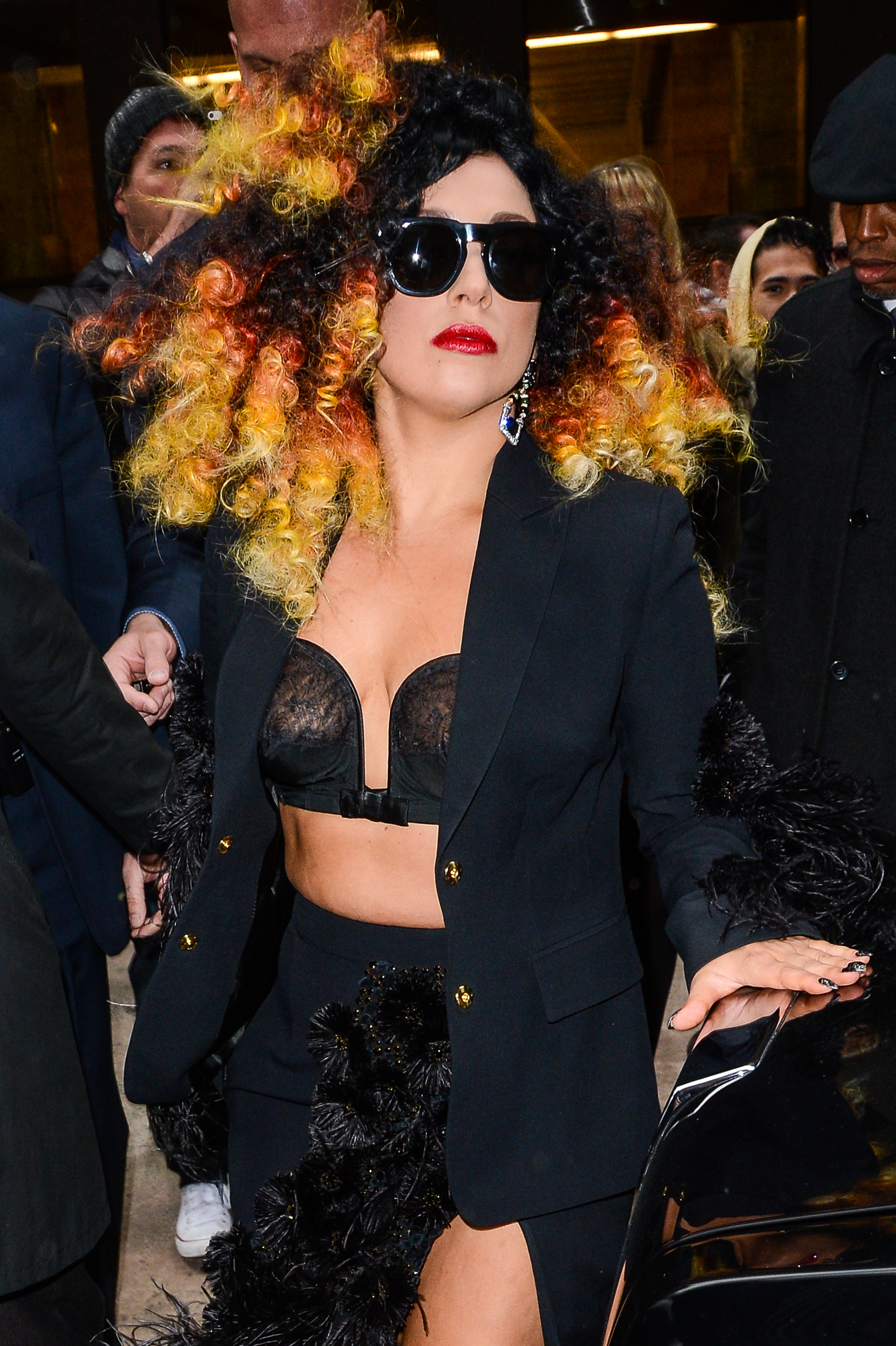 Singer Lady Gaga leaves the Sirius XM Studios in New York City on Dec. 2, 2014 (Ray Tamarra&mdash;GC Images)