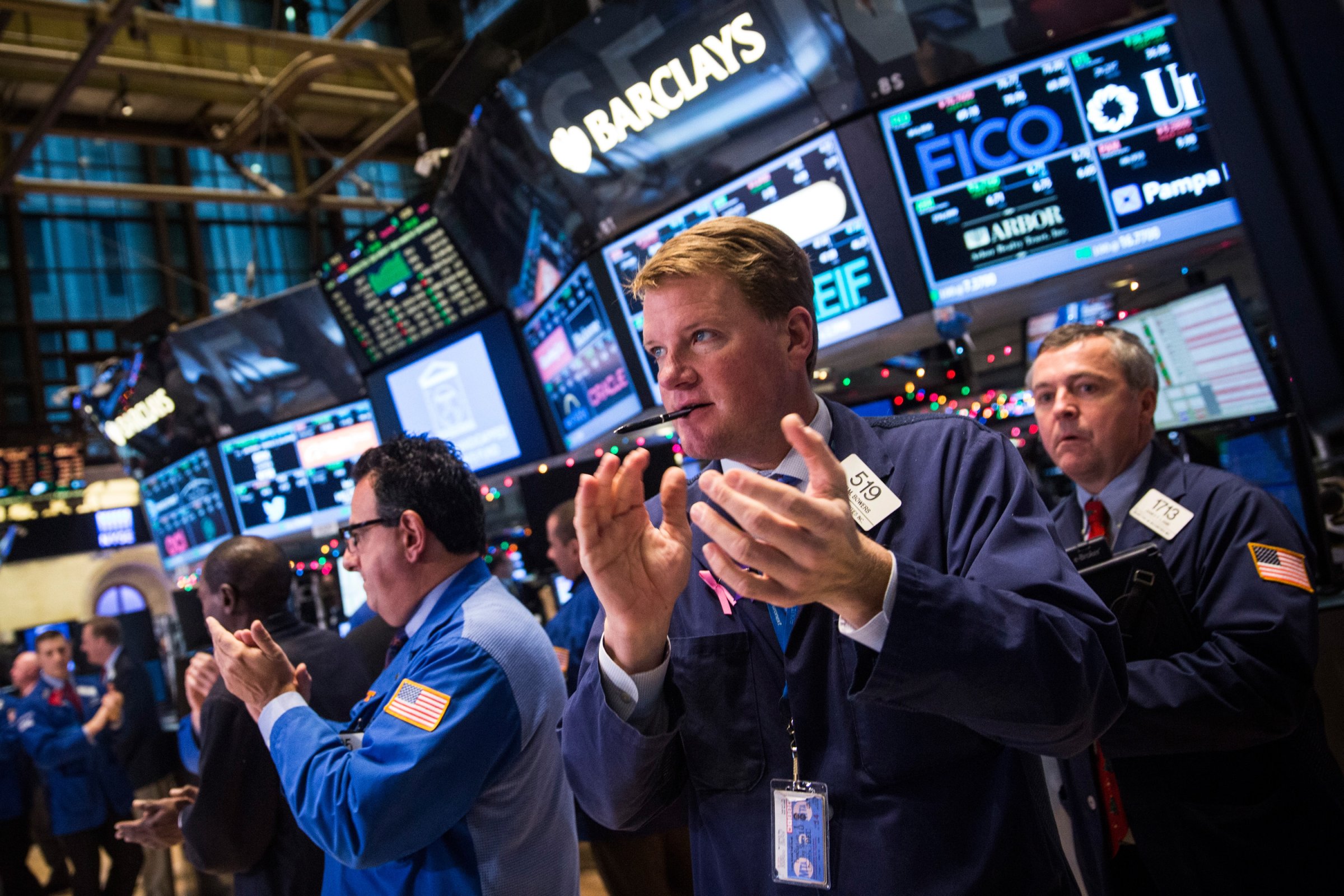 Traders on the floor of the New York Stock Exchange on Dec. 18, 2014.