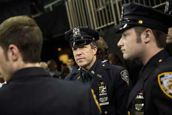 Patrick Lynch, president of the Patrolmen's Benevolent Association, attends a NYPD graduation ceremony at Madison Square Garden in New York City on Dec. 29, 2014 (Andrew Burton—Getty Images)