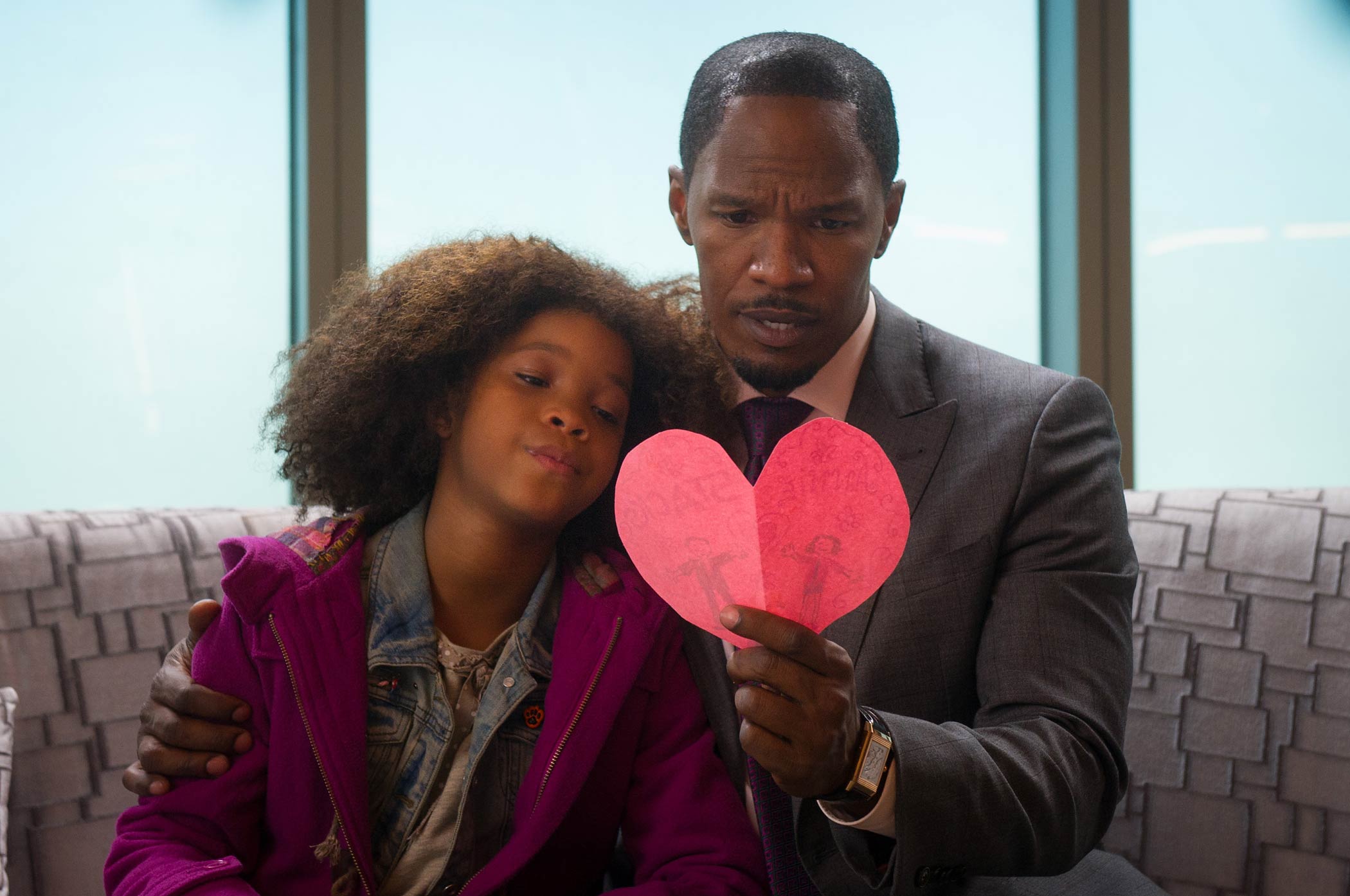 Quvenzhané Wallis stars as Annie alongside Jamie Foxx as Will Stacks in <i>Annie</i> (Columbia Pictures)