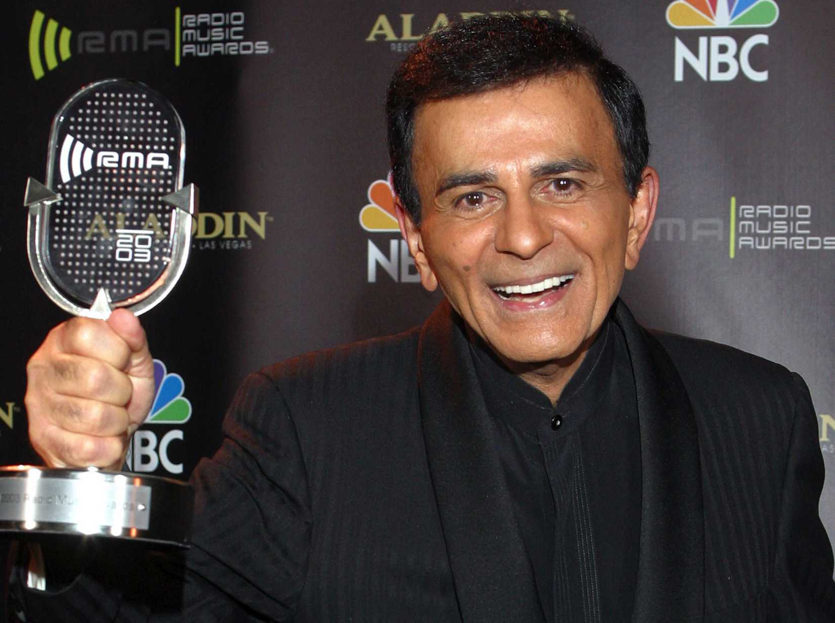 In this Oct. 27, 2003, file photo, Casey Kasem poses for photographers after receiving the Radio Icon award during the 2003 Radio Music Awards in Las Vegas (Eric Jamison—AP)
