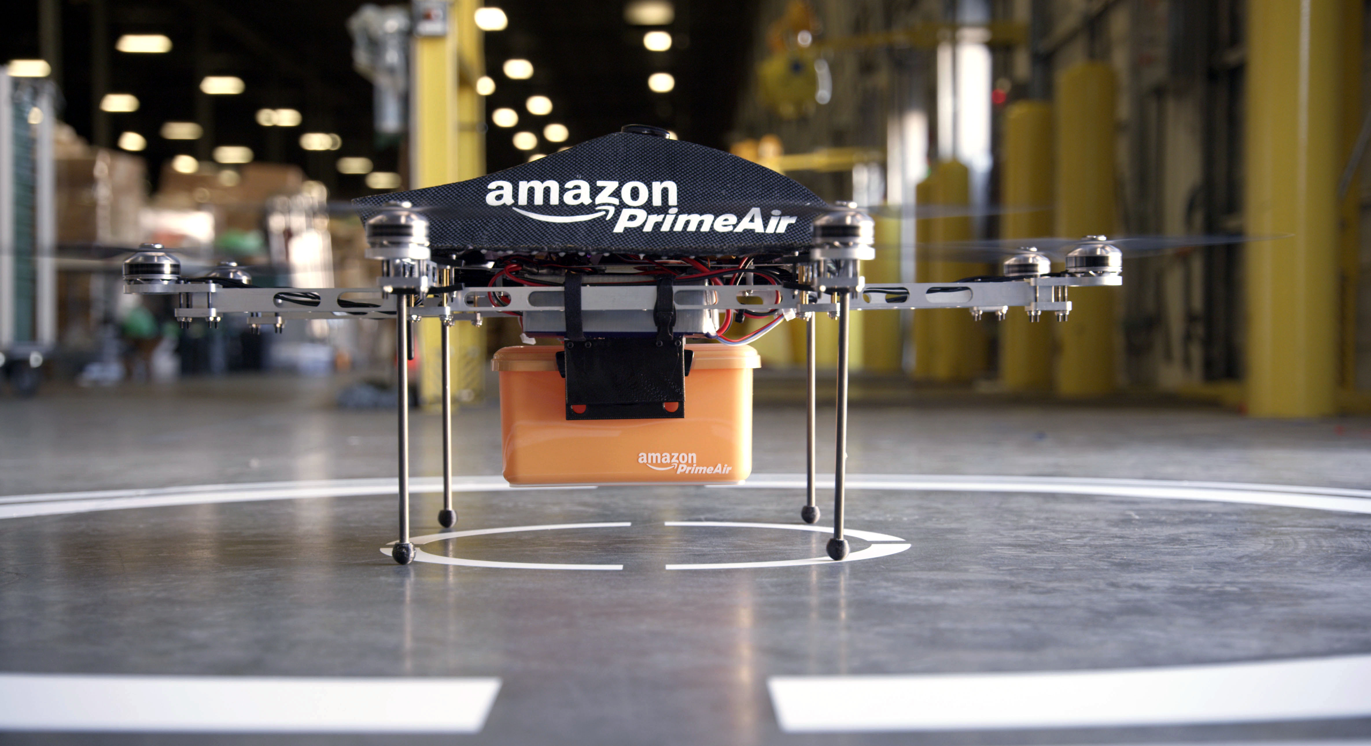 This undated image provided by Amazon.com shows the so-called Prime Air unmanned aircraft project that Amazon is working on in its research and development labs. (AP)
