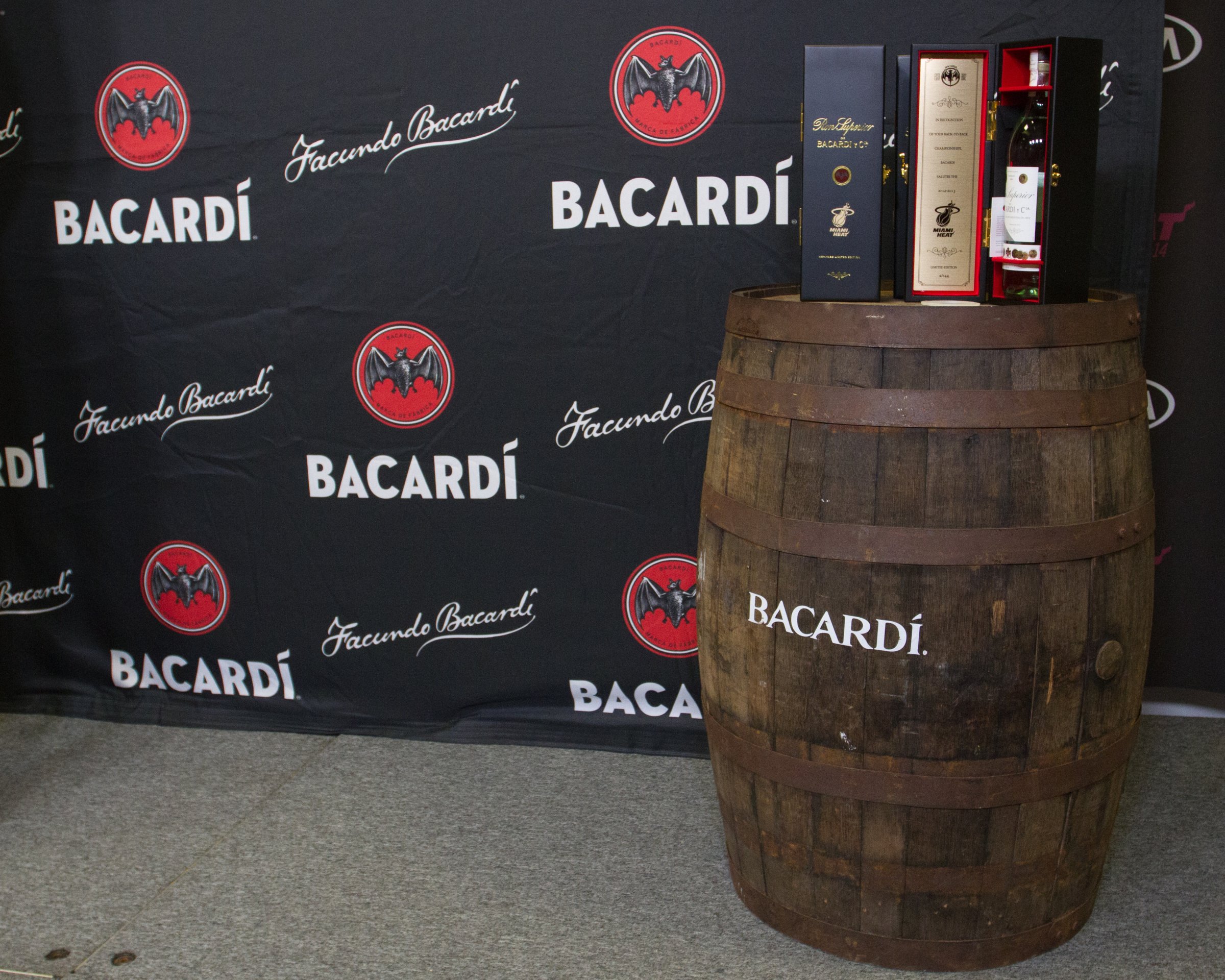 A limited-edition bottle of BACARDI Superior rum on Dec. 18, 2013 in Miami, Florida.