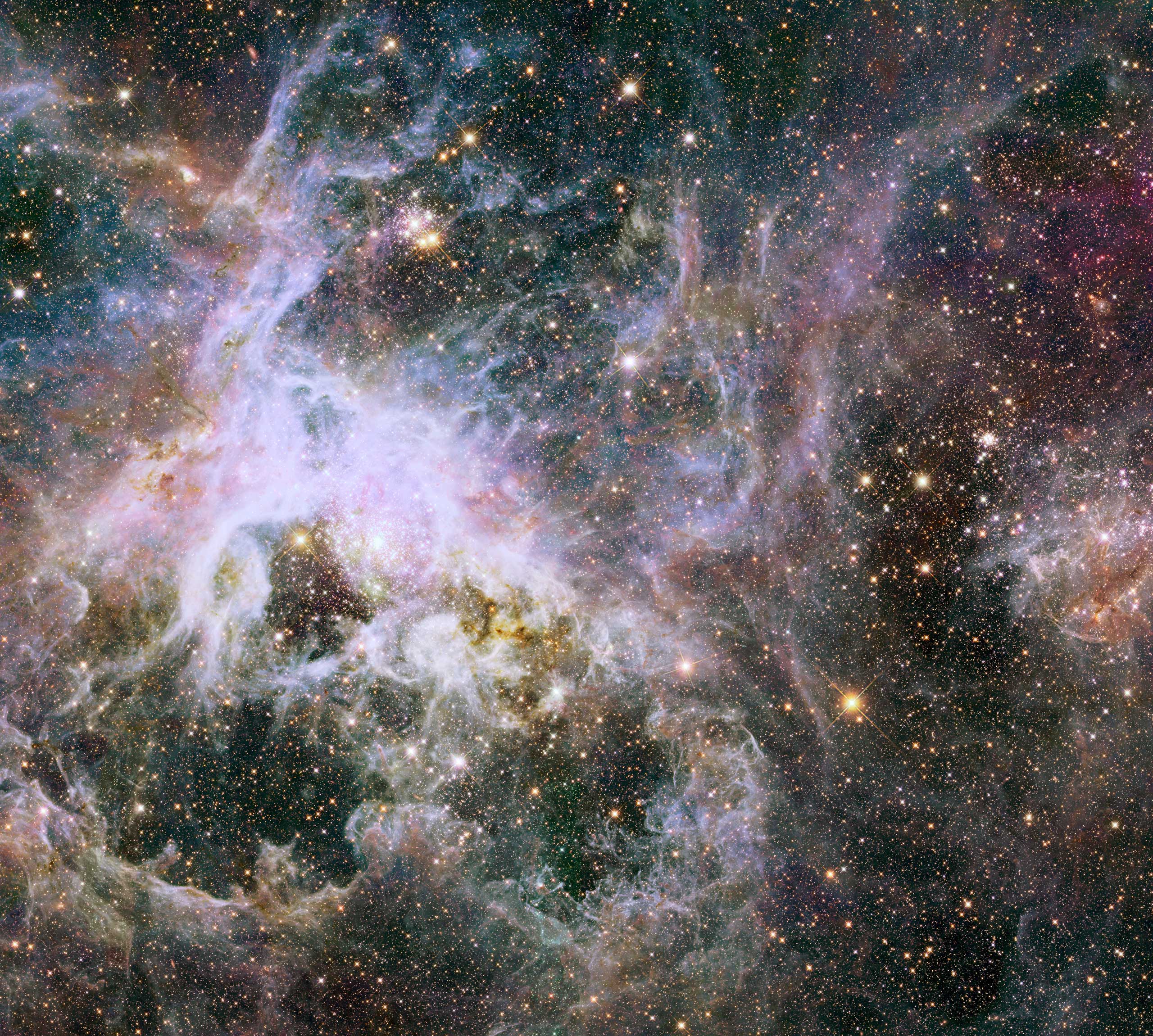 New Hubble infrared view of the Tarantula Nebula released on Jan. 9, 2014.