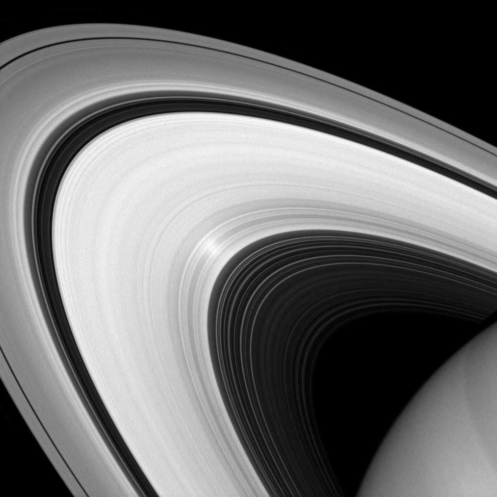 Infrared Image of Saturn's Rings