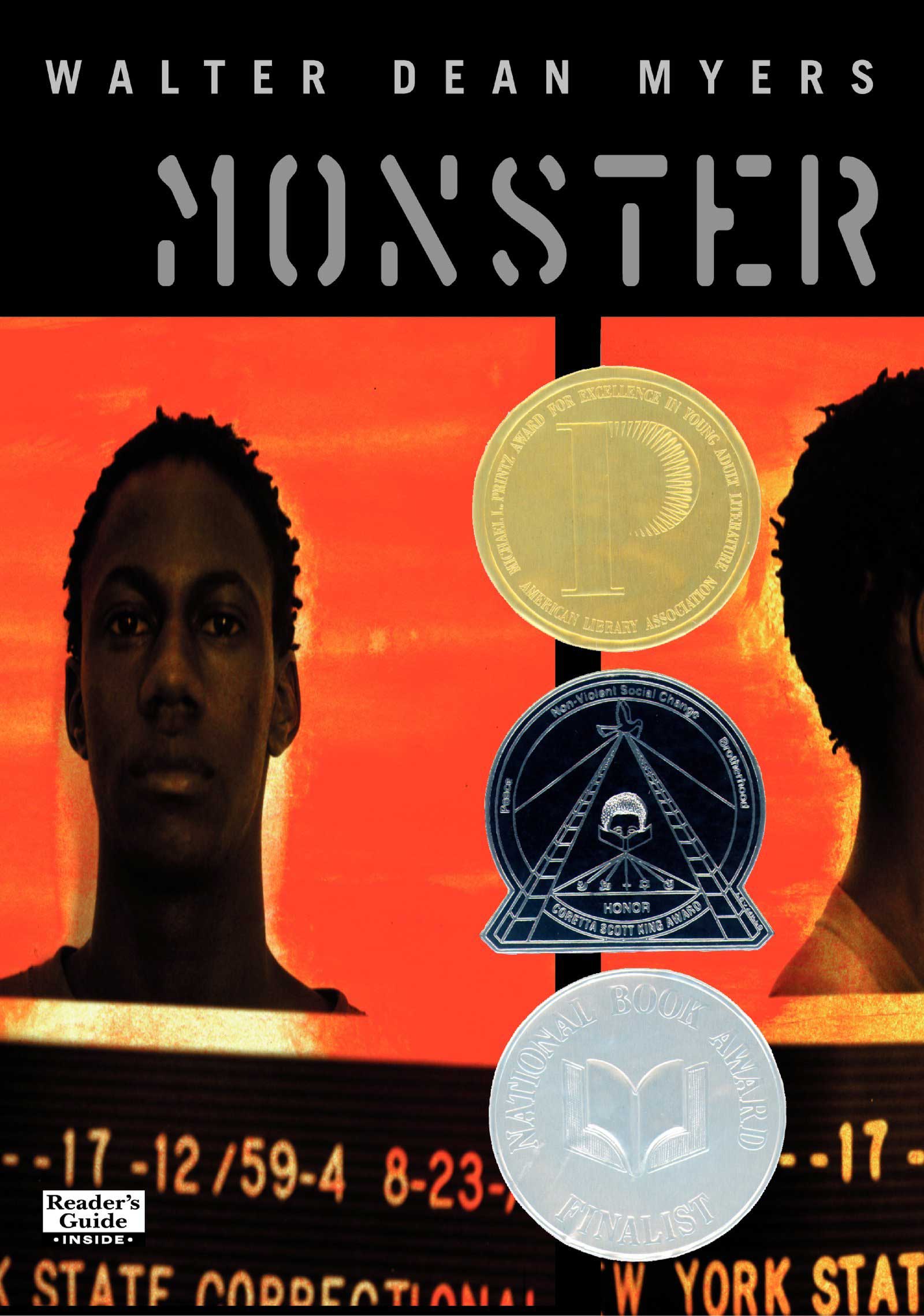 Monster, by Walter Dean Myers. 
                              
                              
                              
                              A fictional account of an African American teenager on trial for felony murder in New York, written in a mix of first-person journal entries and a third-person screenplay.
                              
                              
                              
                              Buy now: Monster