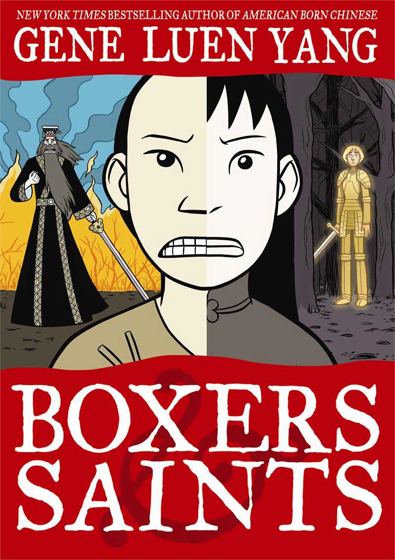 Boxers and Saints, by Gene Luen Yang.
                              
                              
                              
                              Two companion graphic novels that follow the divergent political and religious paths of Little Bao and Vibiana during the divisive time of the Boxer Rebellion.
                              
                              
                              
                              Buy now: Boxers and Saints